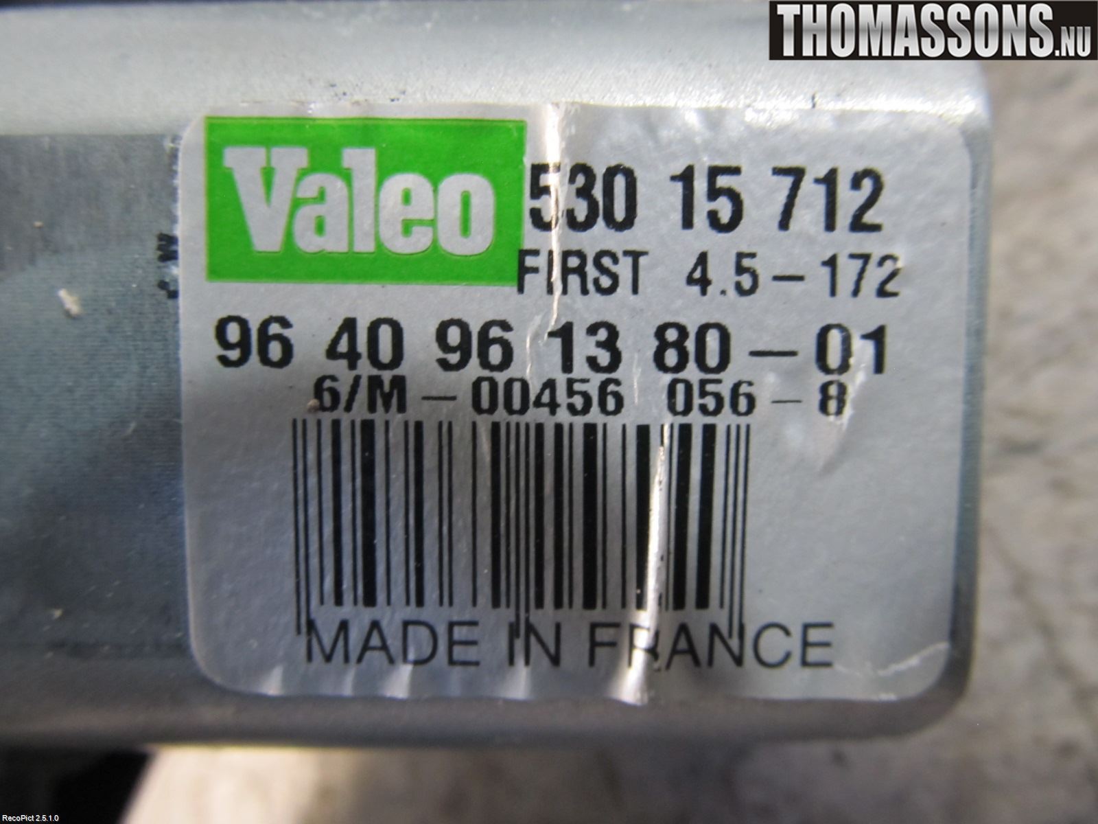 Peugeot 307     05-08 Torkarmotor Baklucka