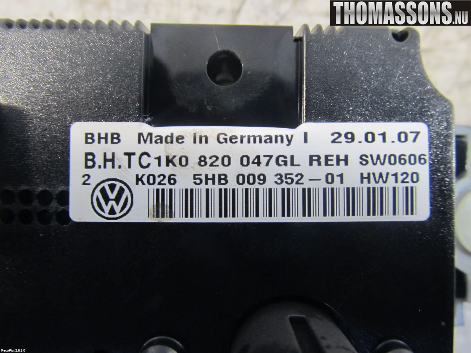 Volkswagen VW CADDY      04-10 Ac Styrenhet Ac Manöveren