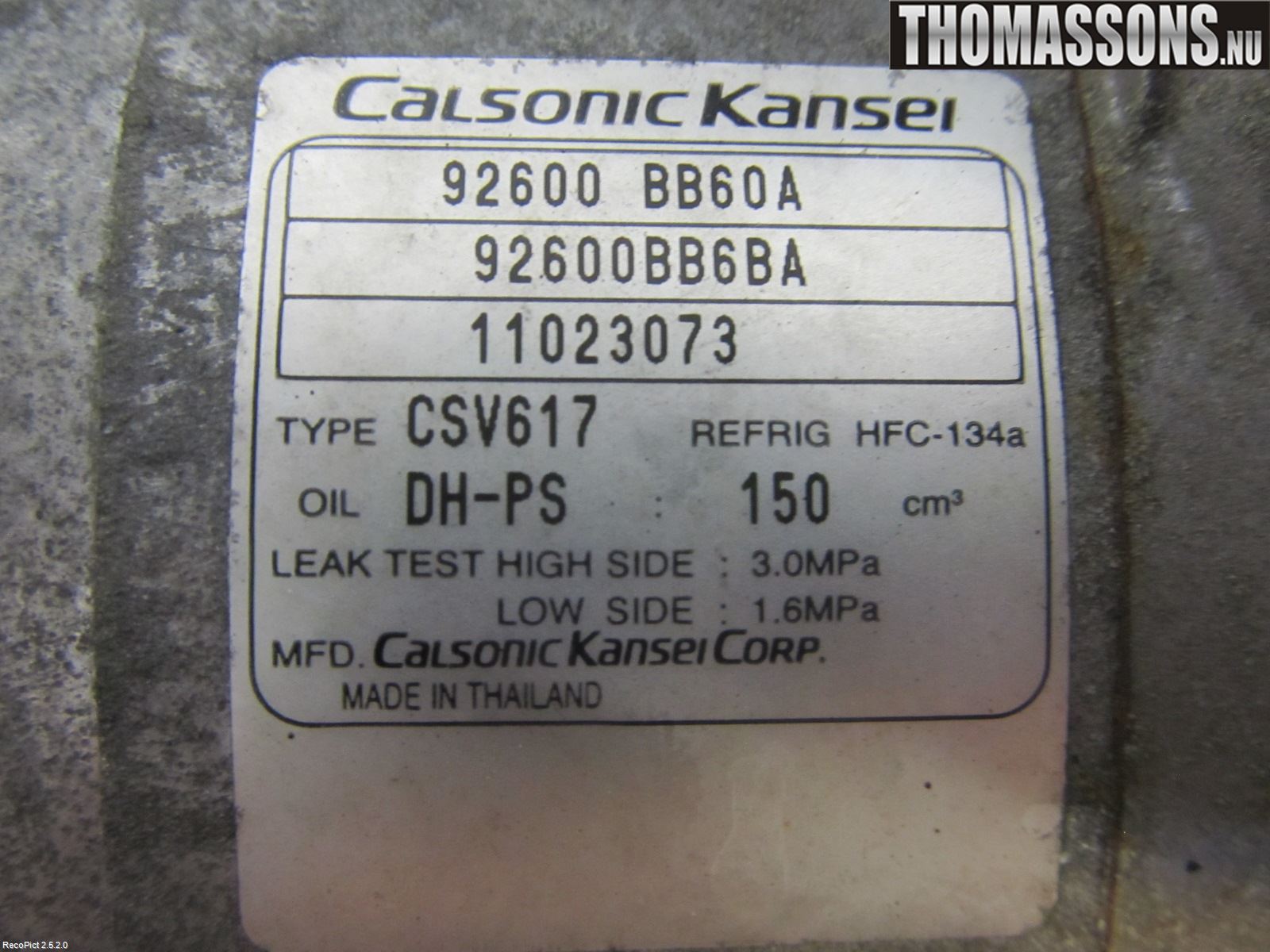 Nissan QASHQAI 10-14 Ac Kompressor