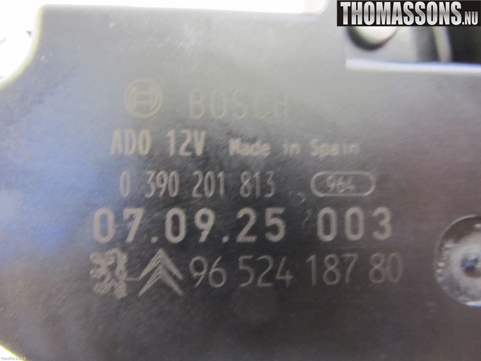 Peugeot 207 Torkarmotor Baklucka