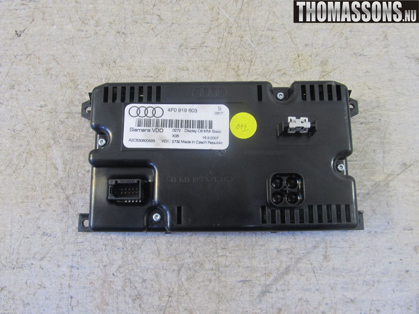 Audi A6/S6     05-11 Bildskärm