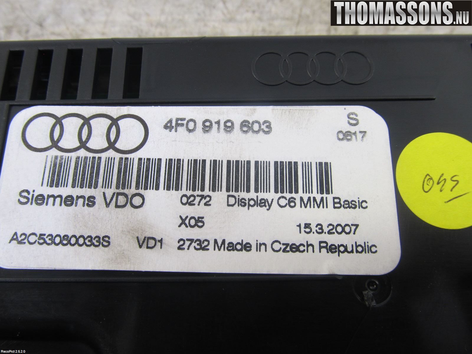 Audi A6/S6     05-11 Bildskärm