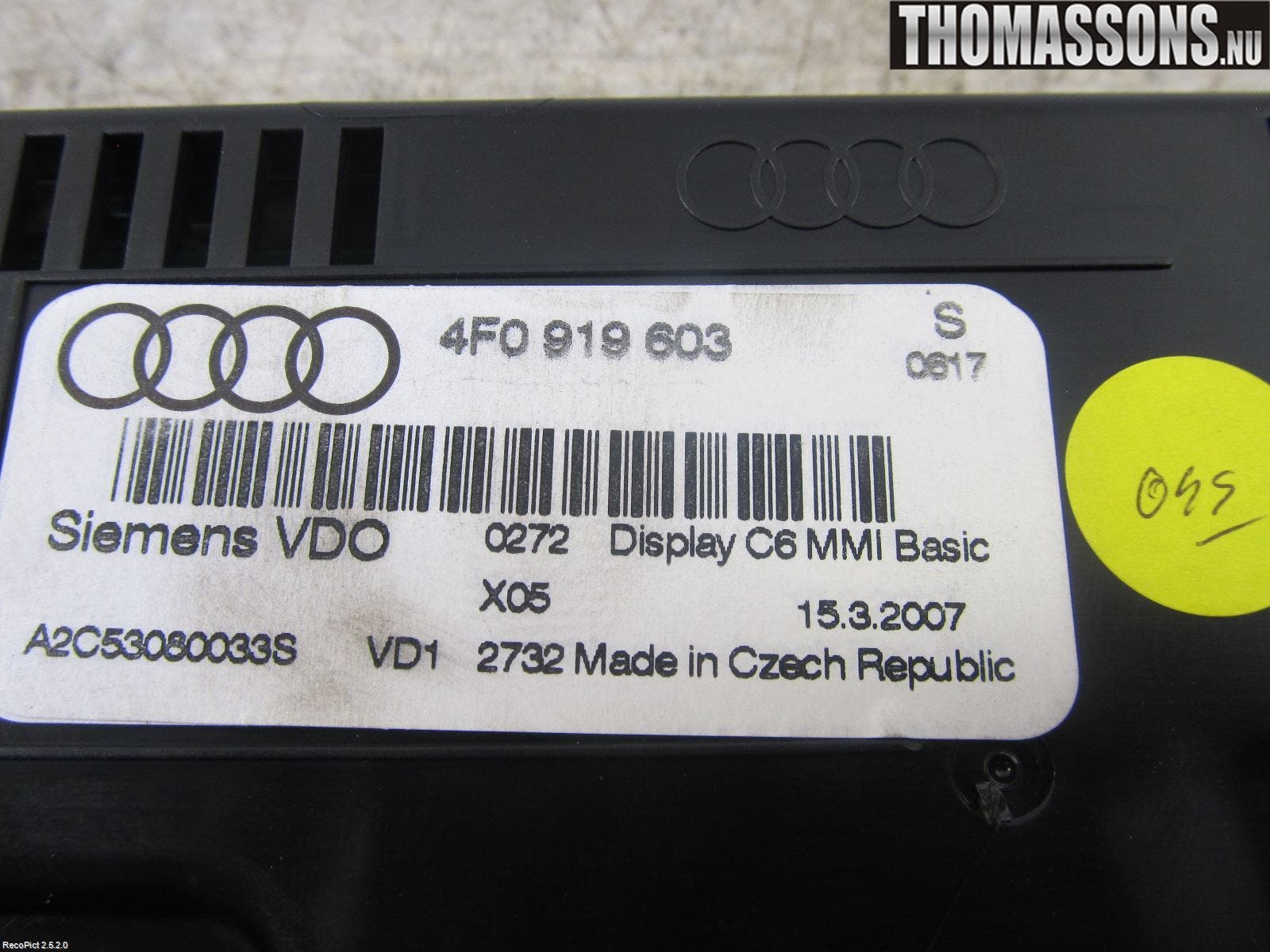 Audi A6/S6     05-11 Bildskärm