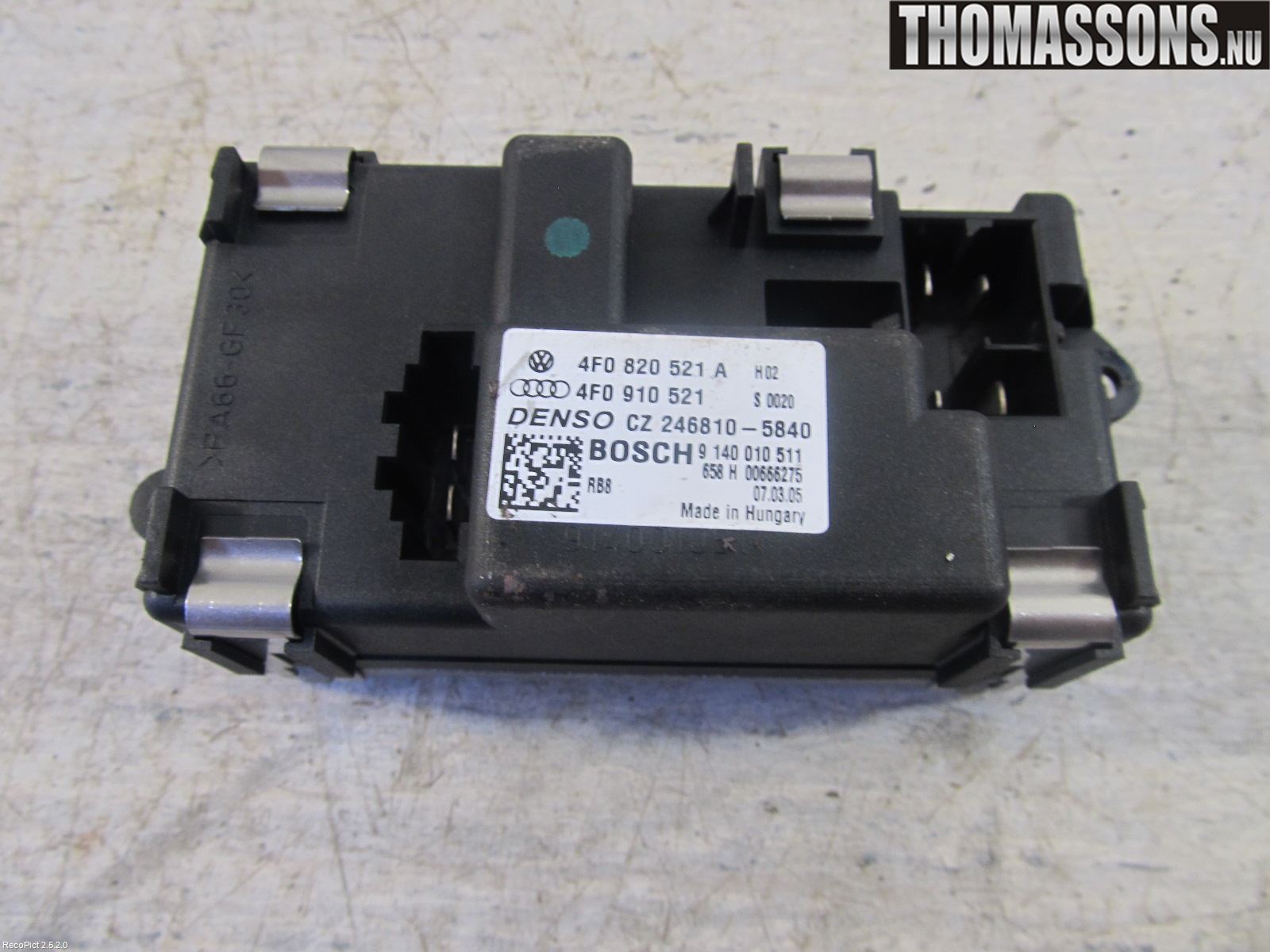 Audi A6/S6     05-11 Värmefläktsmotstånd