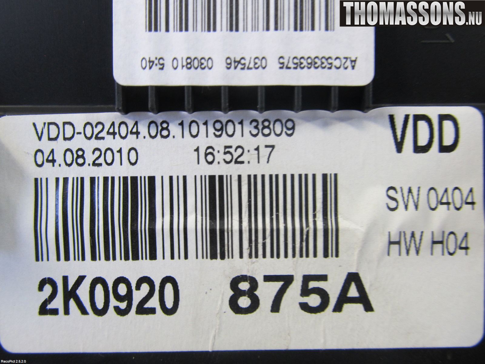 Volkswagen VW CADDY      04-10 Instrument Komb