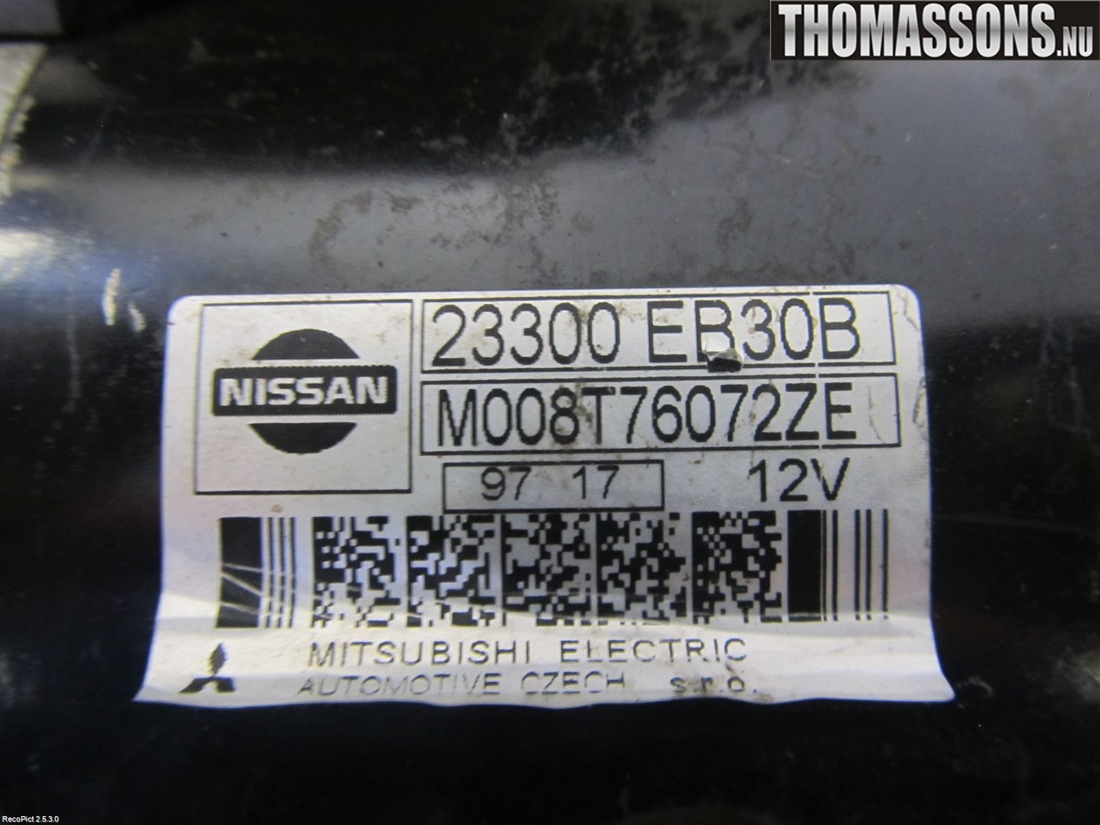 Nissan NAVARA 05-16 Startmotor Diesel