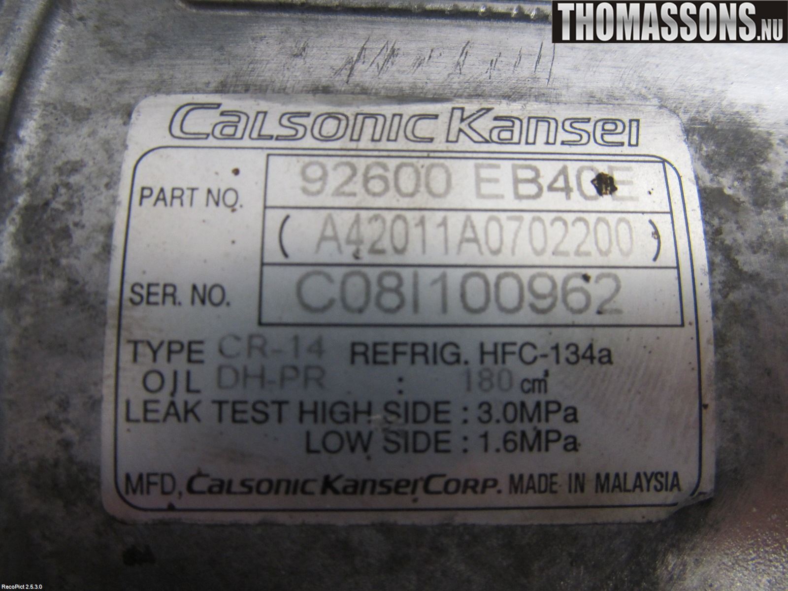 Nissan NAVARA 05-16 Ac Kompressor