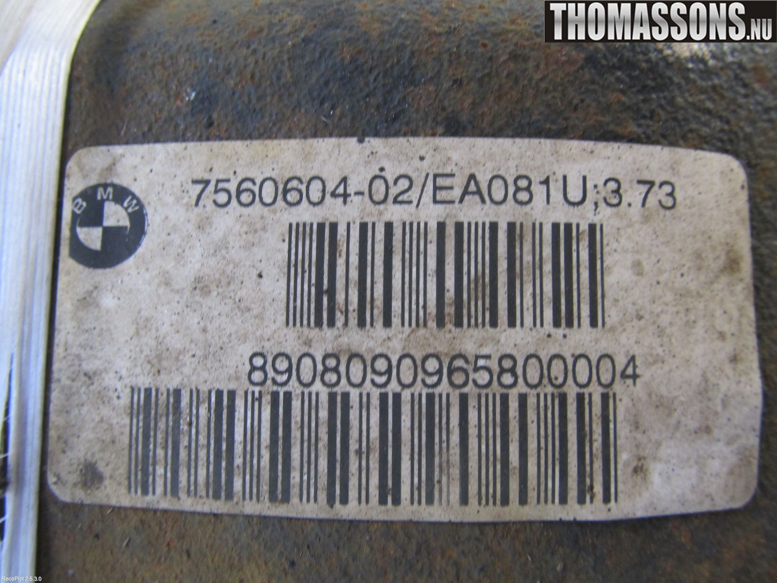 BMW 5 E60/61 Sed/Tou 02-10 Bakväxel-Diff