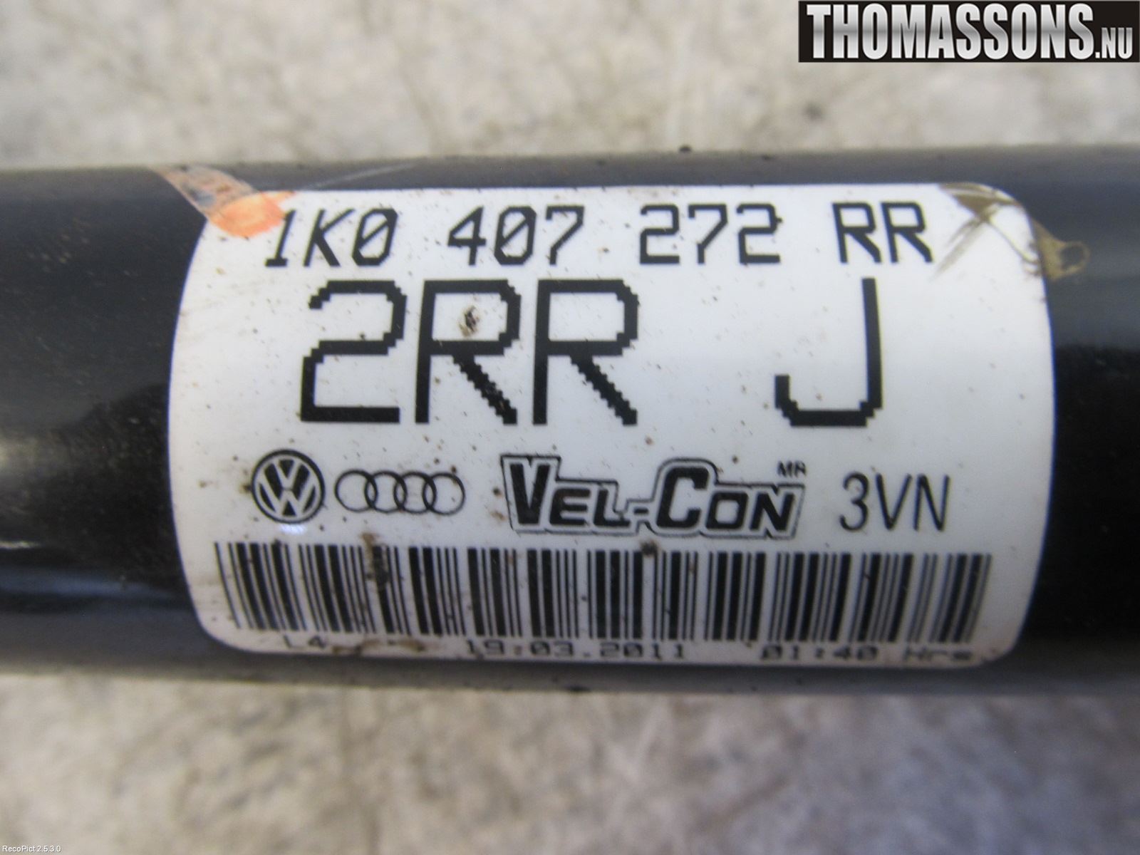 Volkswagen VW GOLF VI 09-13 Drivaxel Fram Höger