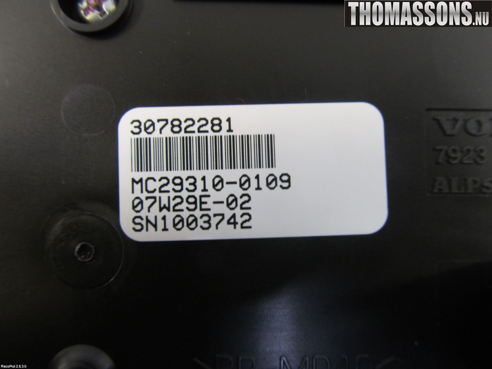 Volvo V70 08-13 Ac Styrenhet Ac Manöveren