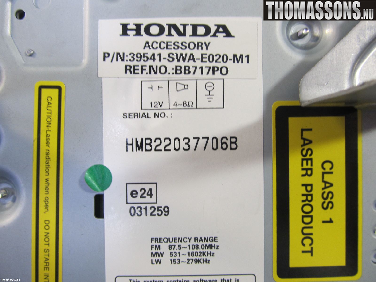Honda CR-V 07-12 Cd Radio - Multimediapanel