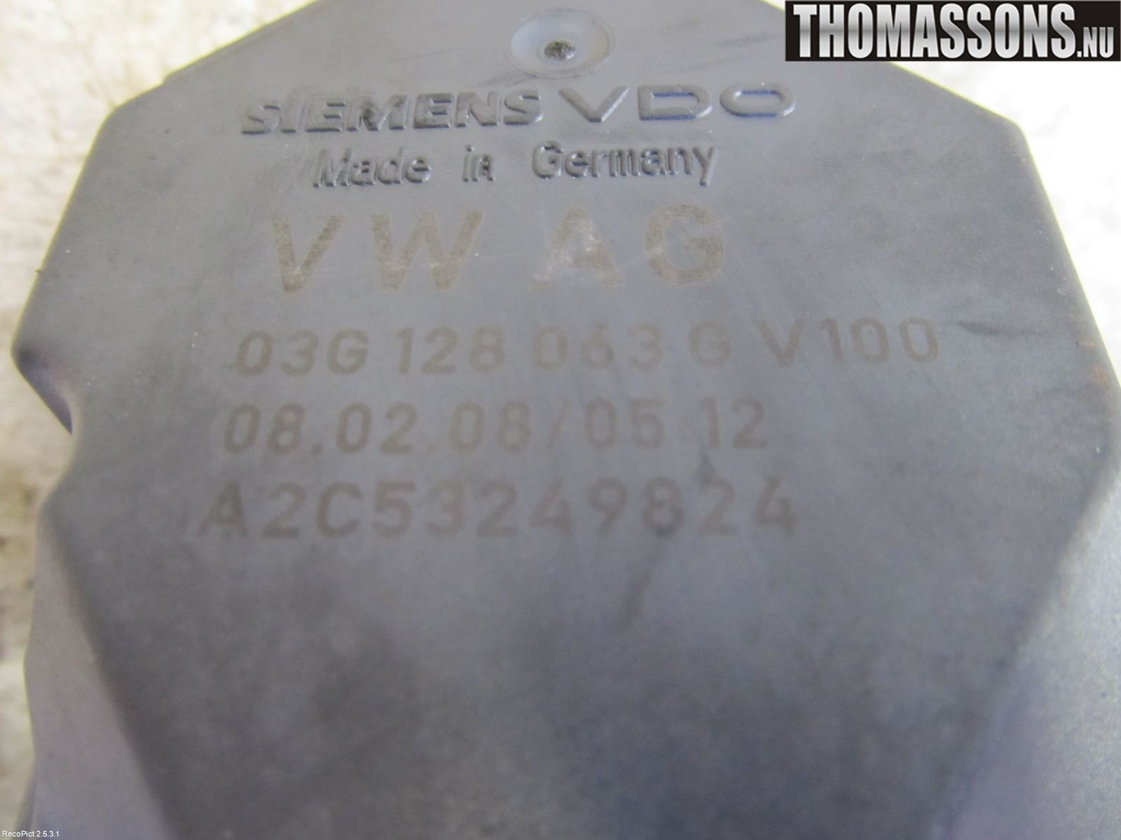 Audi A3/S3 05-13 Injspjällhus