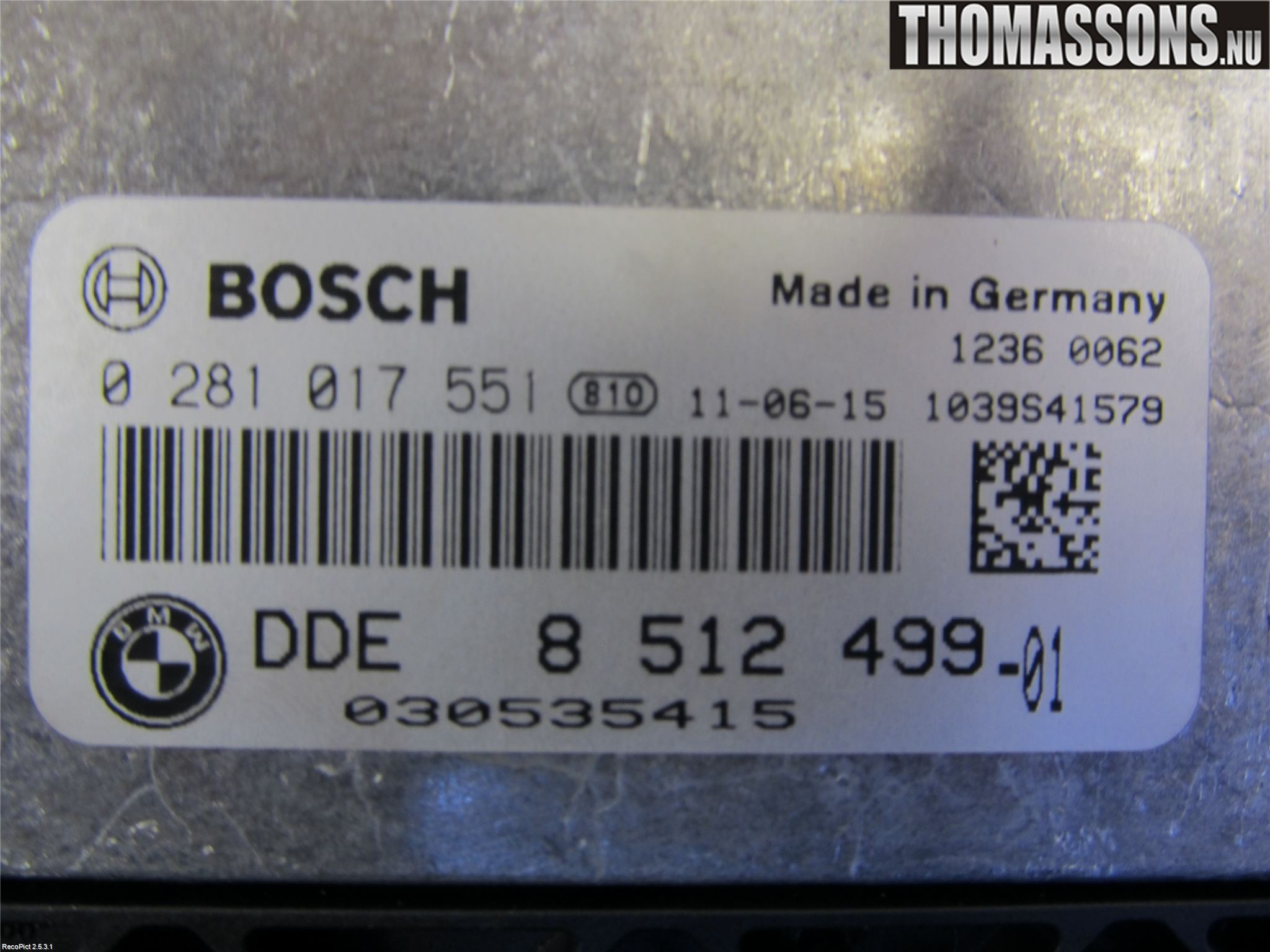 BMW 1 E87/81 5D/3D 03-11 Styrenhet Insprut Bensin