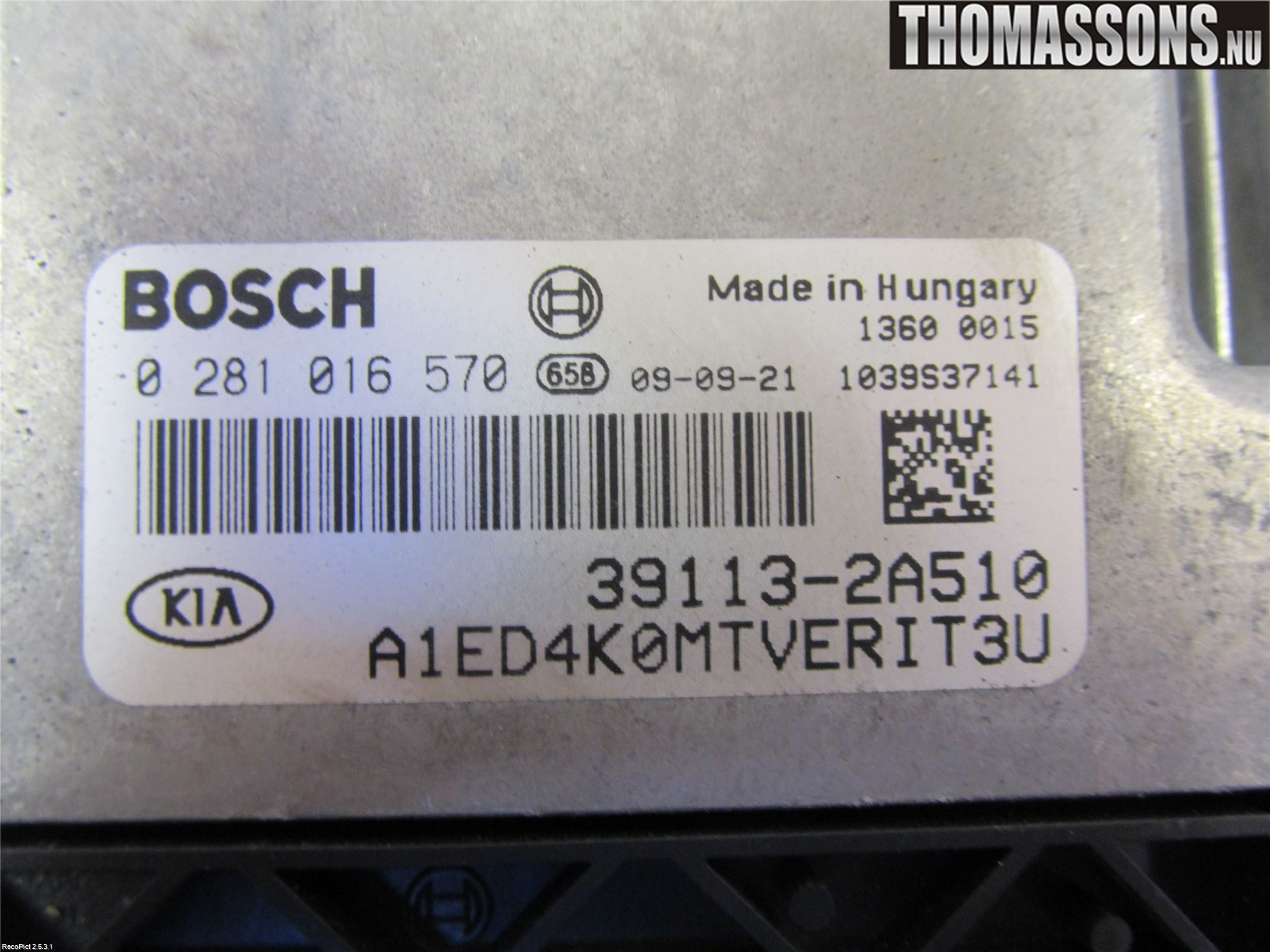 Kia CEED 06-12 Styrenhet Insprut Bensin