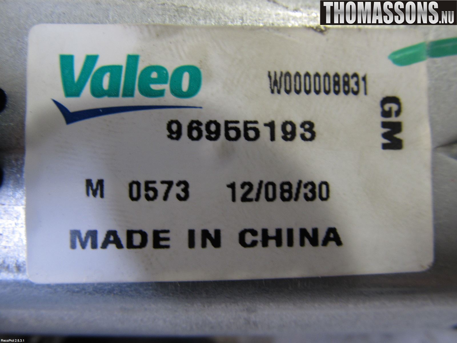 Opel MOKKA 13-20 Torkarmotor Baklucka