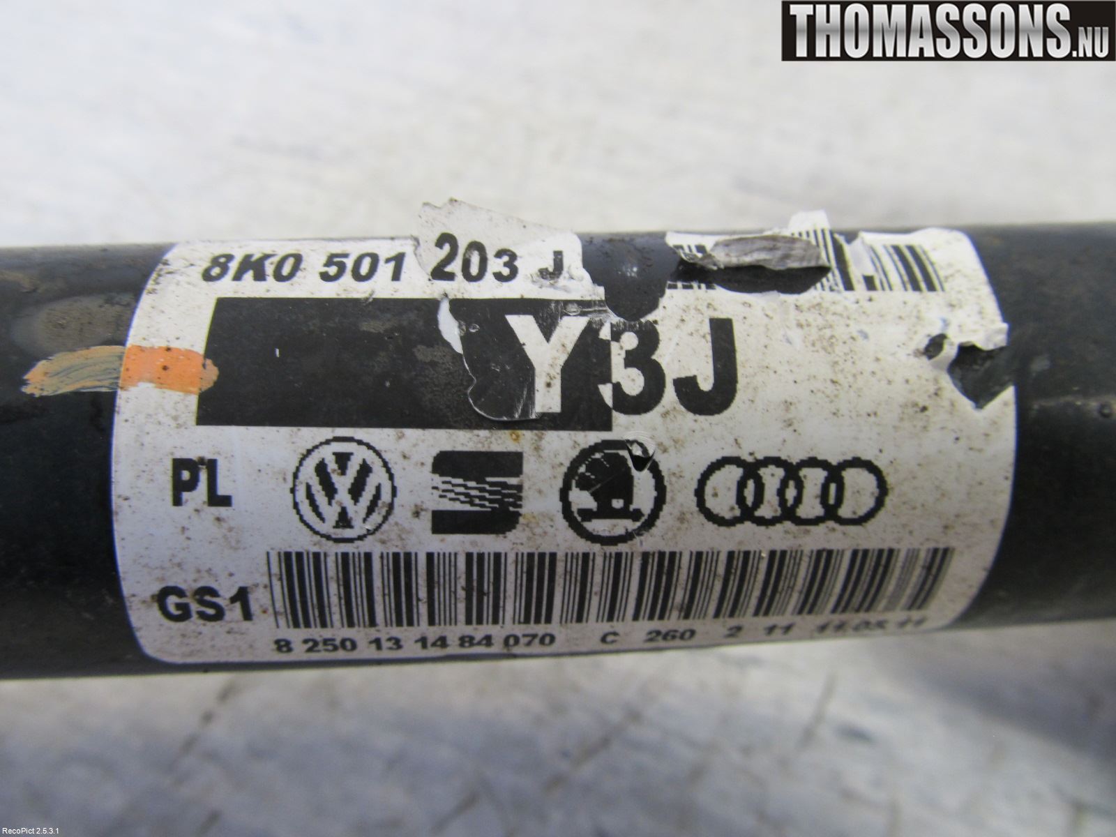 Audi A4/S4 08-11 Drivaxel Bak Vänster
