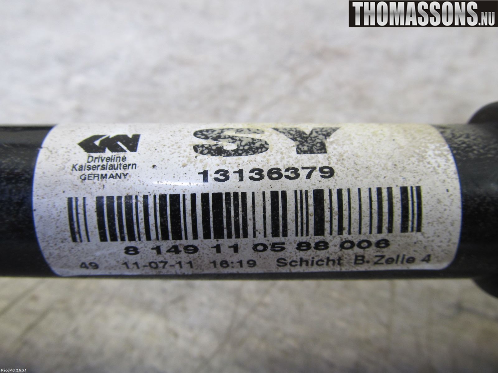 Opel ASTRA H 04-12 Drivaxel Fram Vänster