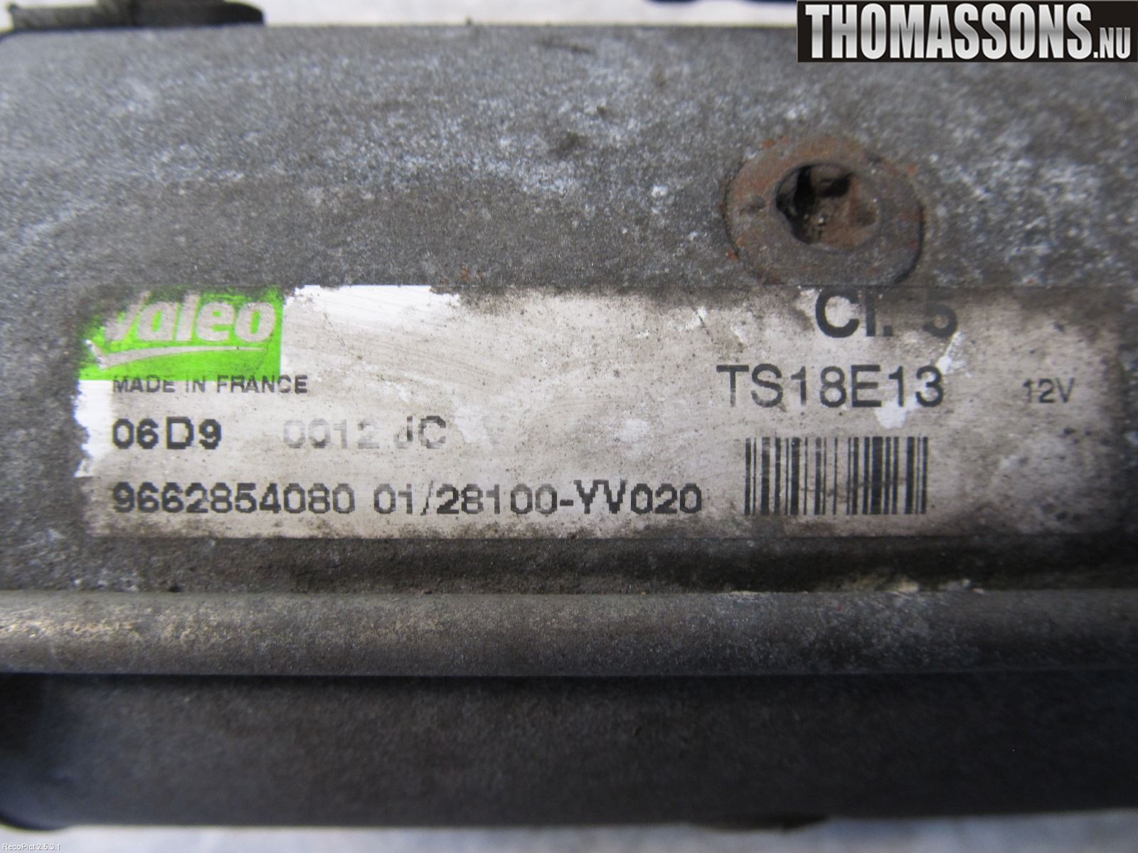 Citroen NEMO Startmotor Diesel