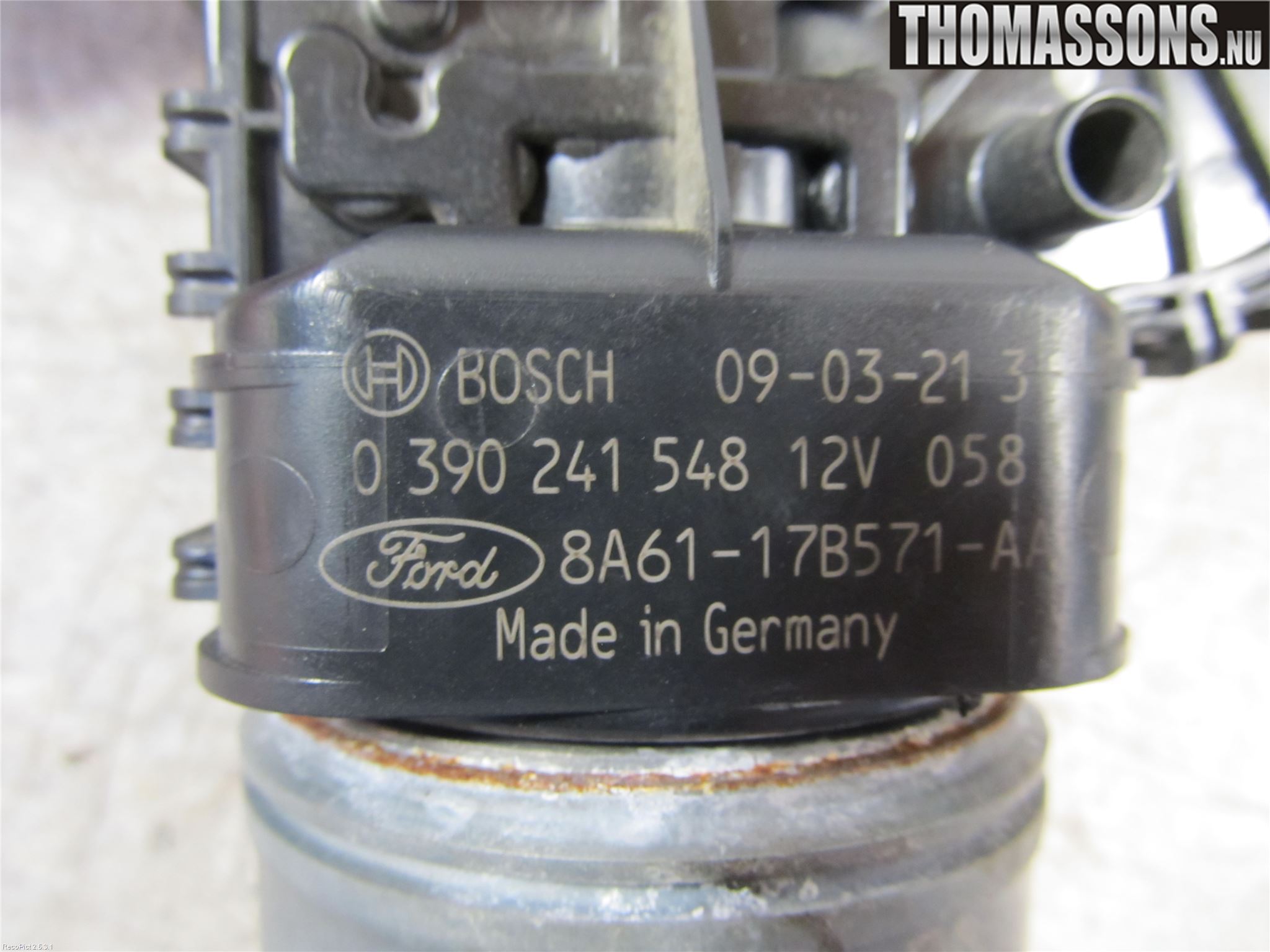 Ford FIESTA 09-12 Torkarmotor Baklucka