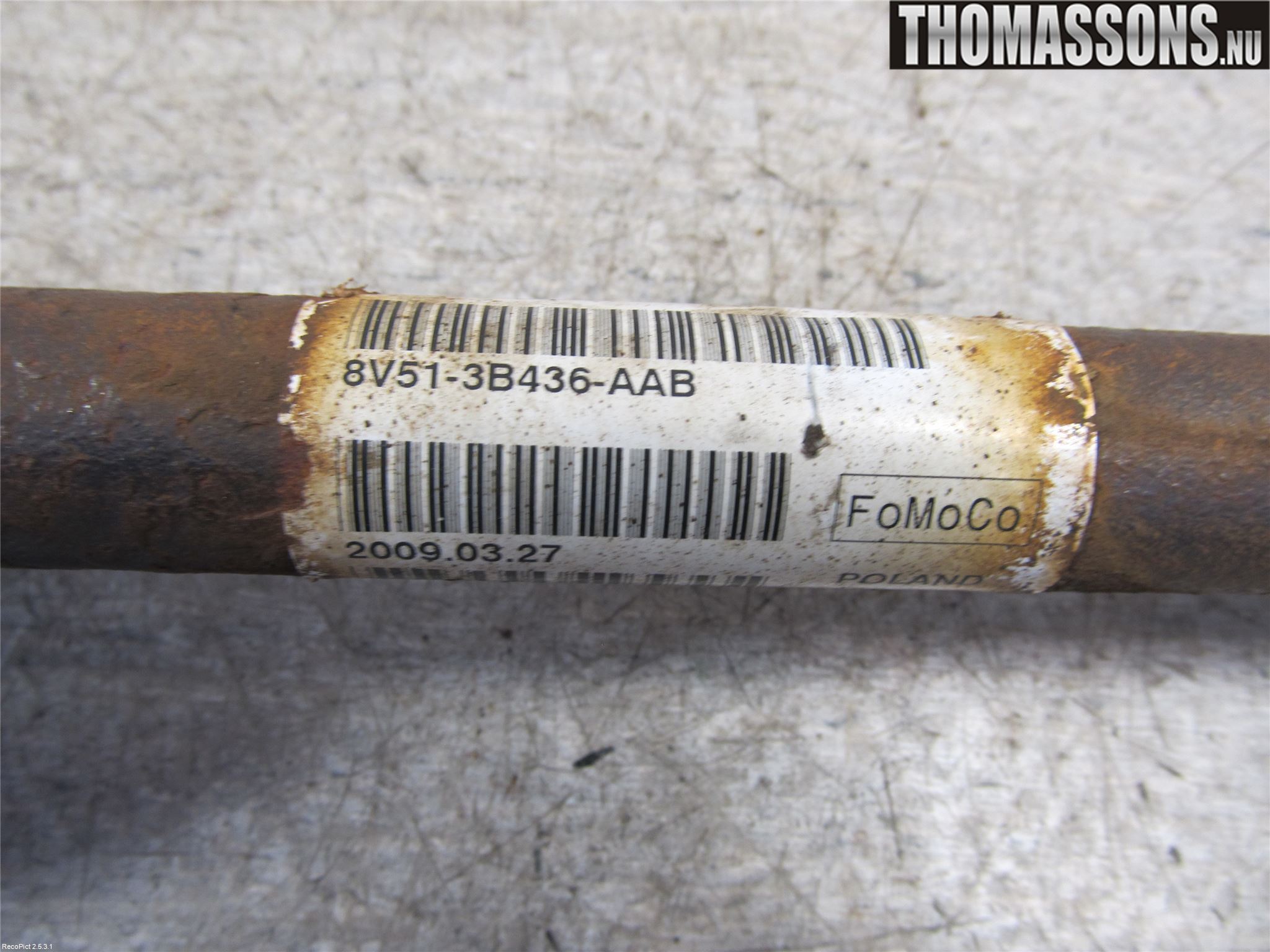 Ford FIESTA 09-12 Drivaxel Fram Höger