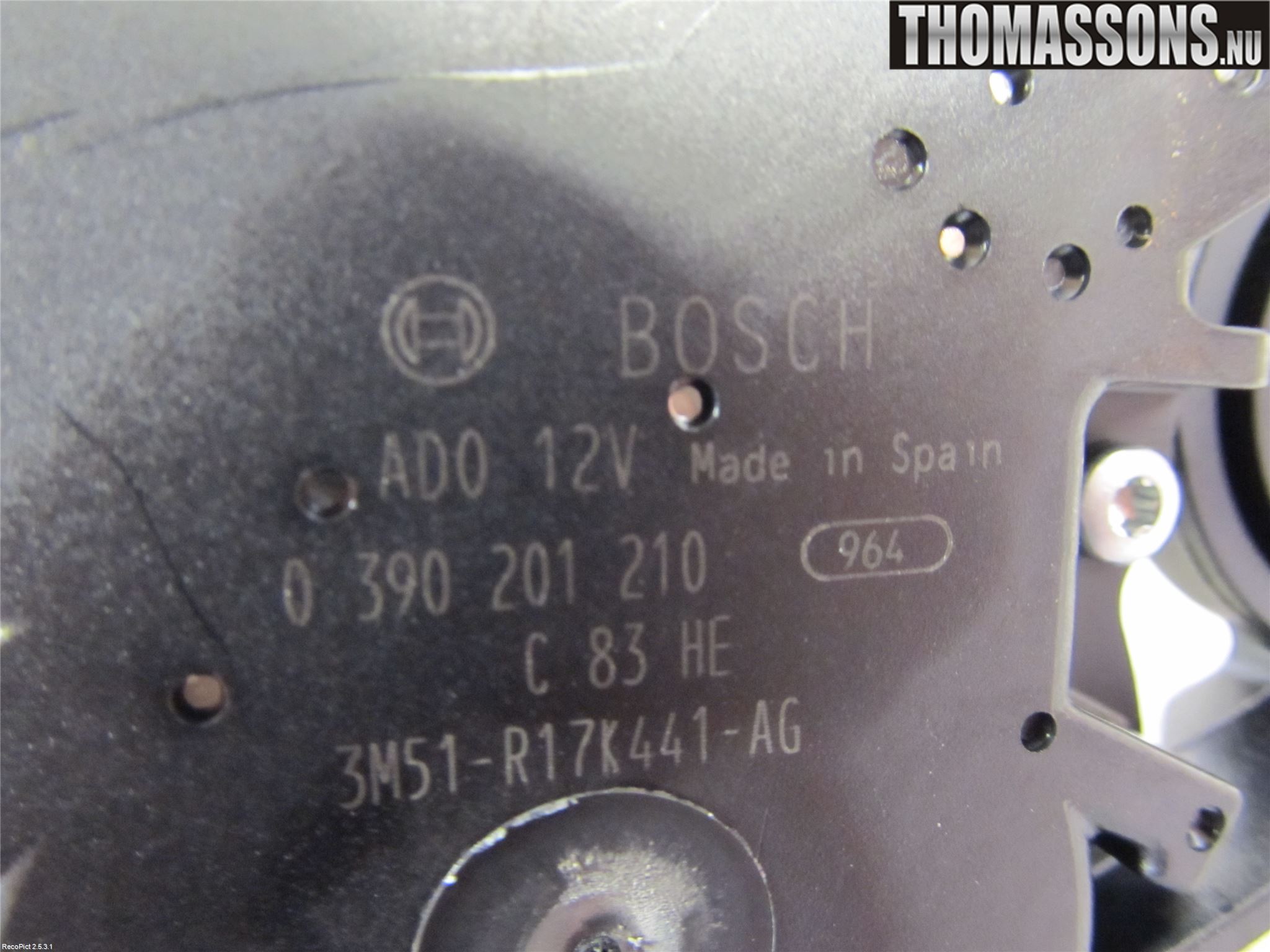 Volvo V50 08-12 Torkarmotor Baklucka