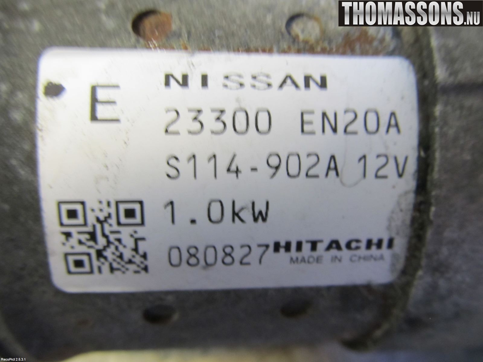 Nissan QASHQAI+2  08-10 Startmotor