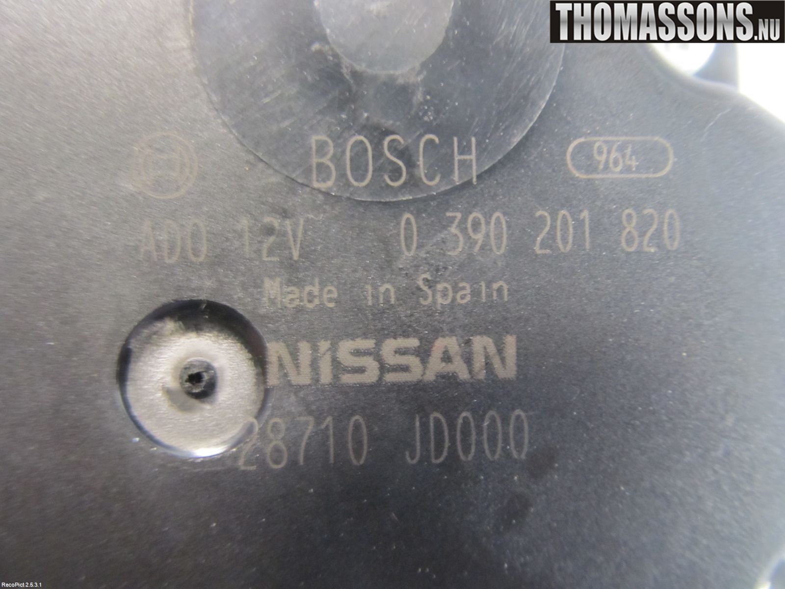 Nissan QASHQAI+2  08-10 Torkarmotor Baklucka