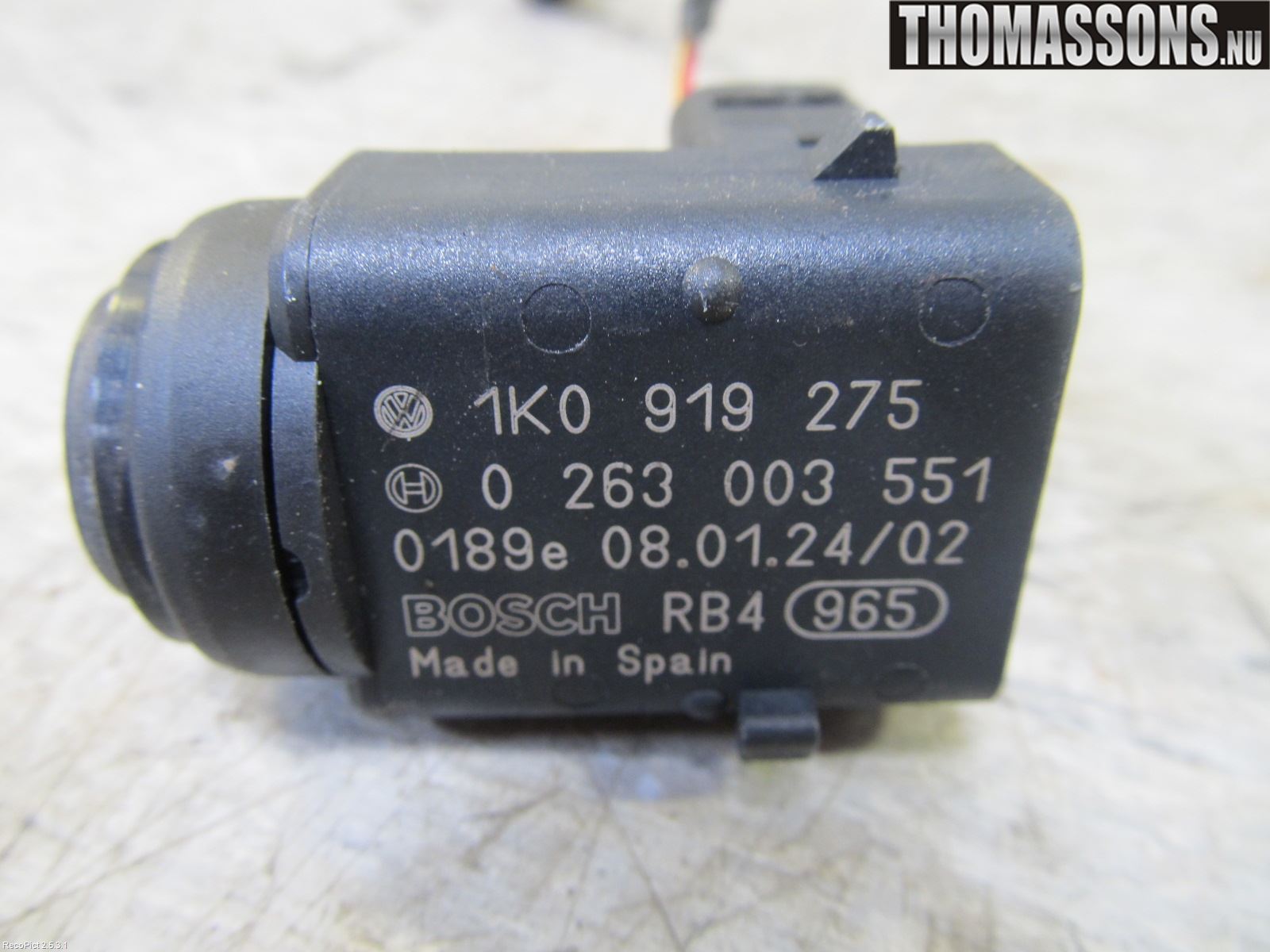 Volkswagen VW GOLF V 04-09 Parkeringshjälp Backsensor