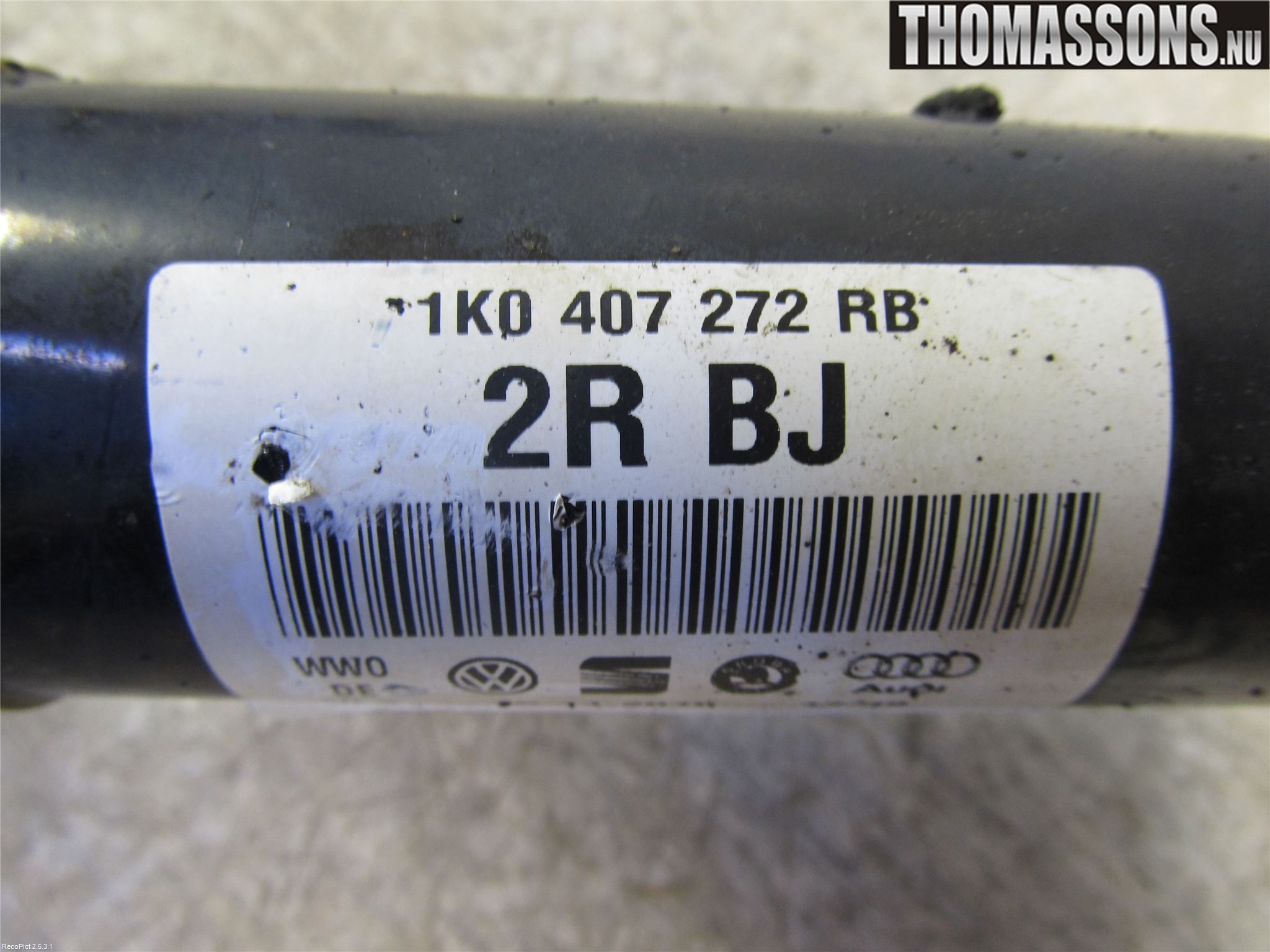 Audi A3/S3 05-13 Drivaxel Fram Höger