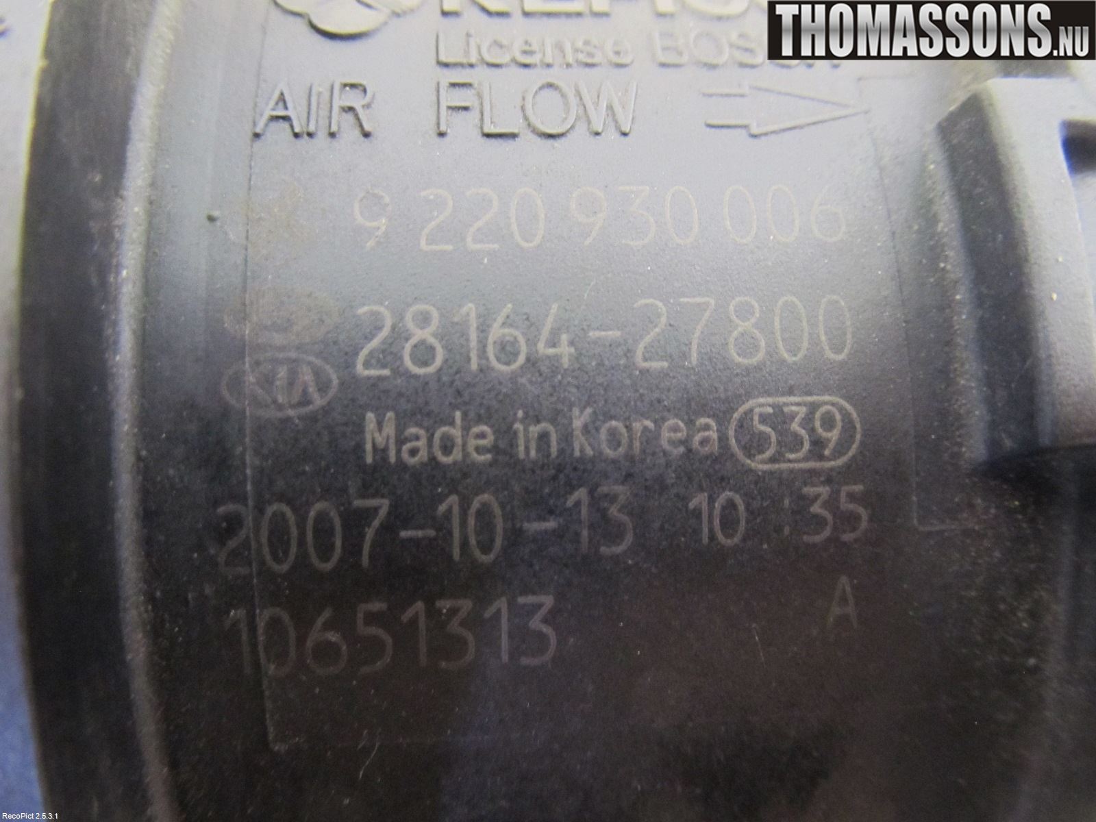 Hyundai SANTA FE  06-12 Injluftmassamätare