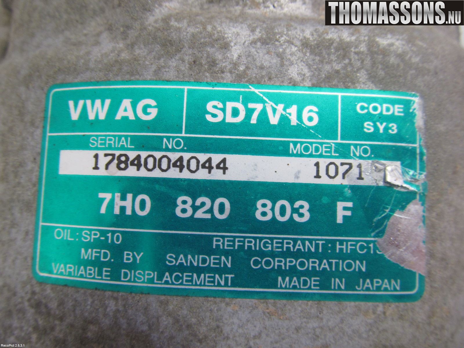 Volkswagen VW CADDY      04-10 Ac Kompressor