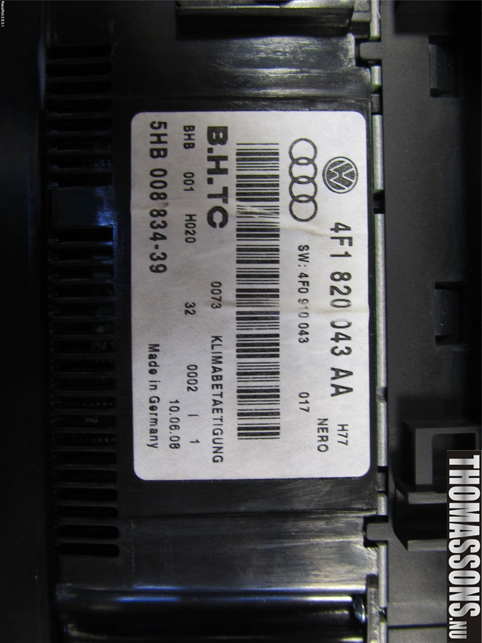 Audi A6/S6     05-11 Värmereglage