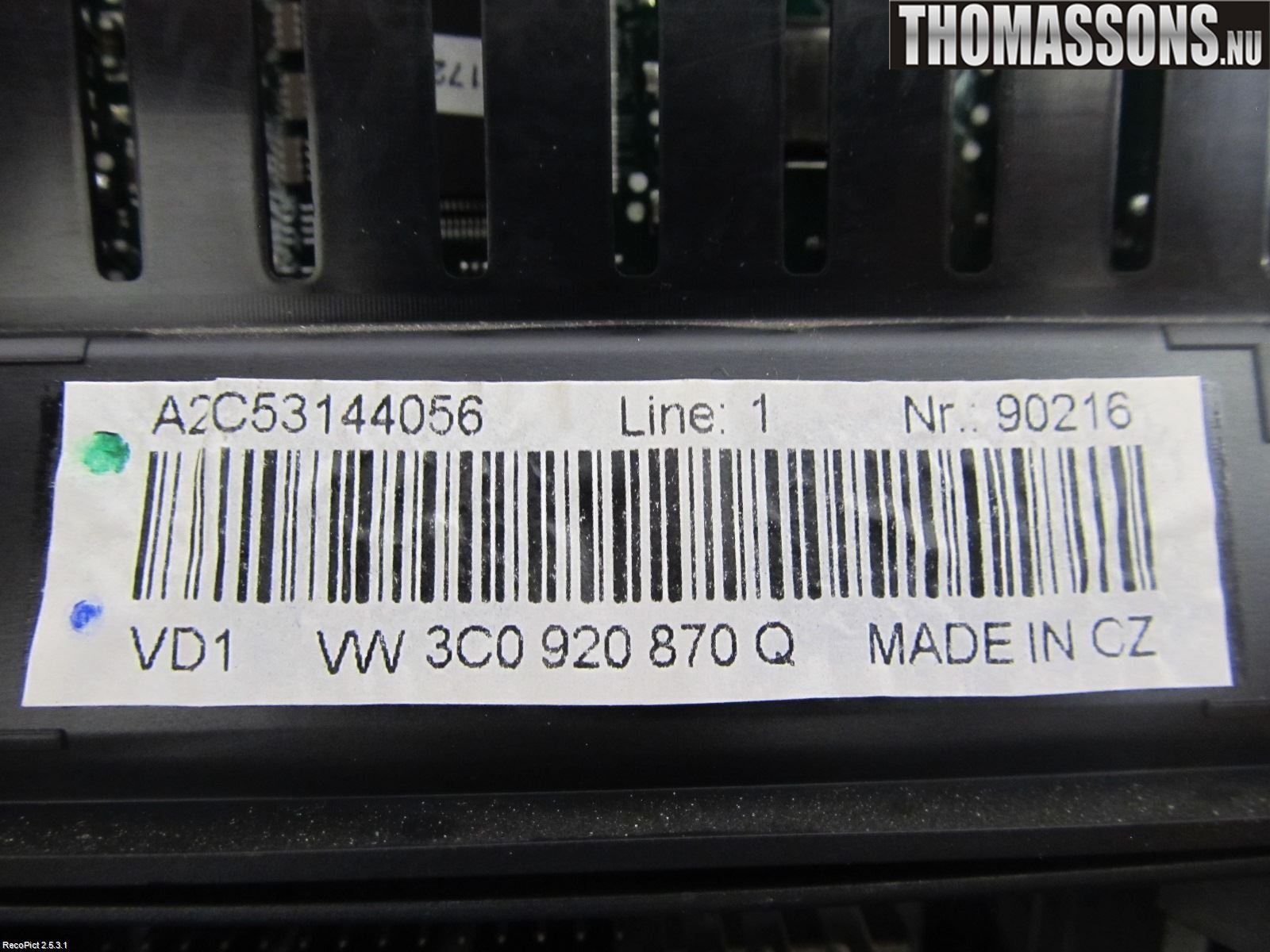 Volkswagen VW PASSAT 05-11 Instrument Komb