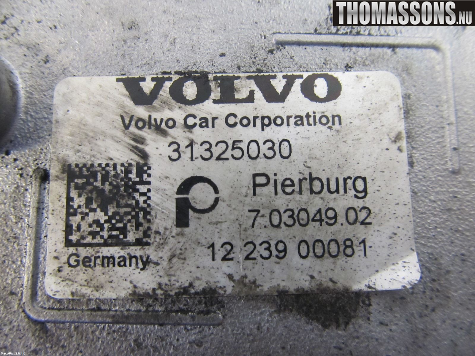 Volvo V70 08-13 Avgaskylare