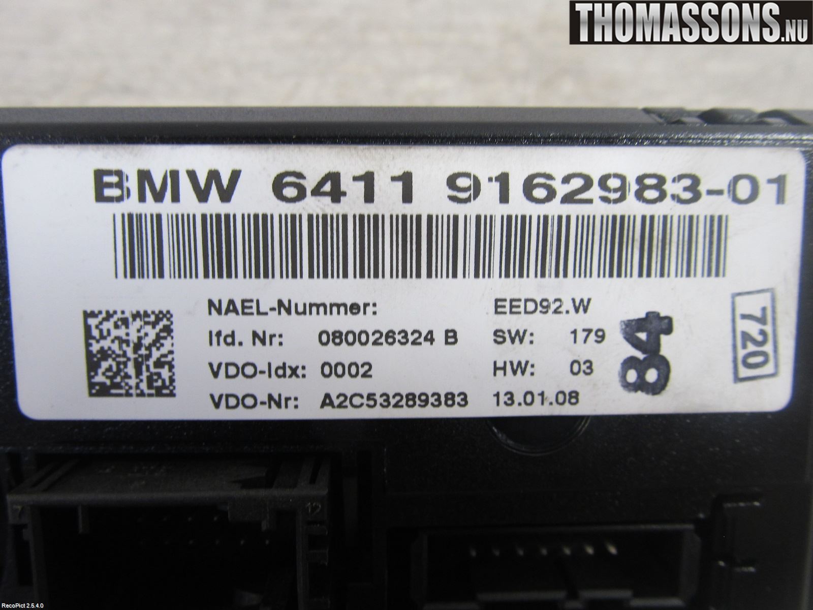 BMW 1 E87/81 5D/3D 03-11 Ac Styrenhet Ac Manöveren