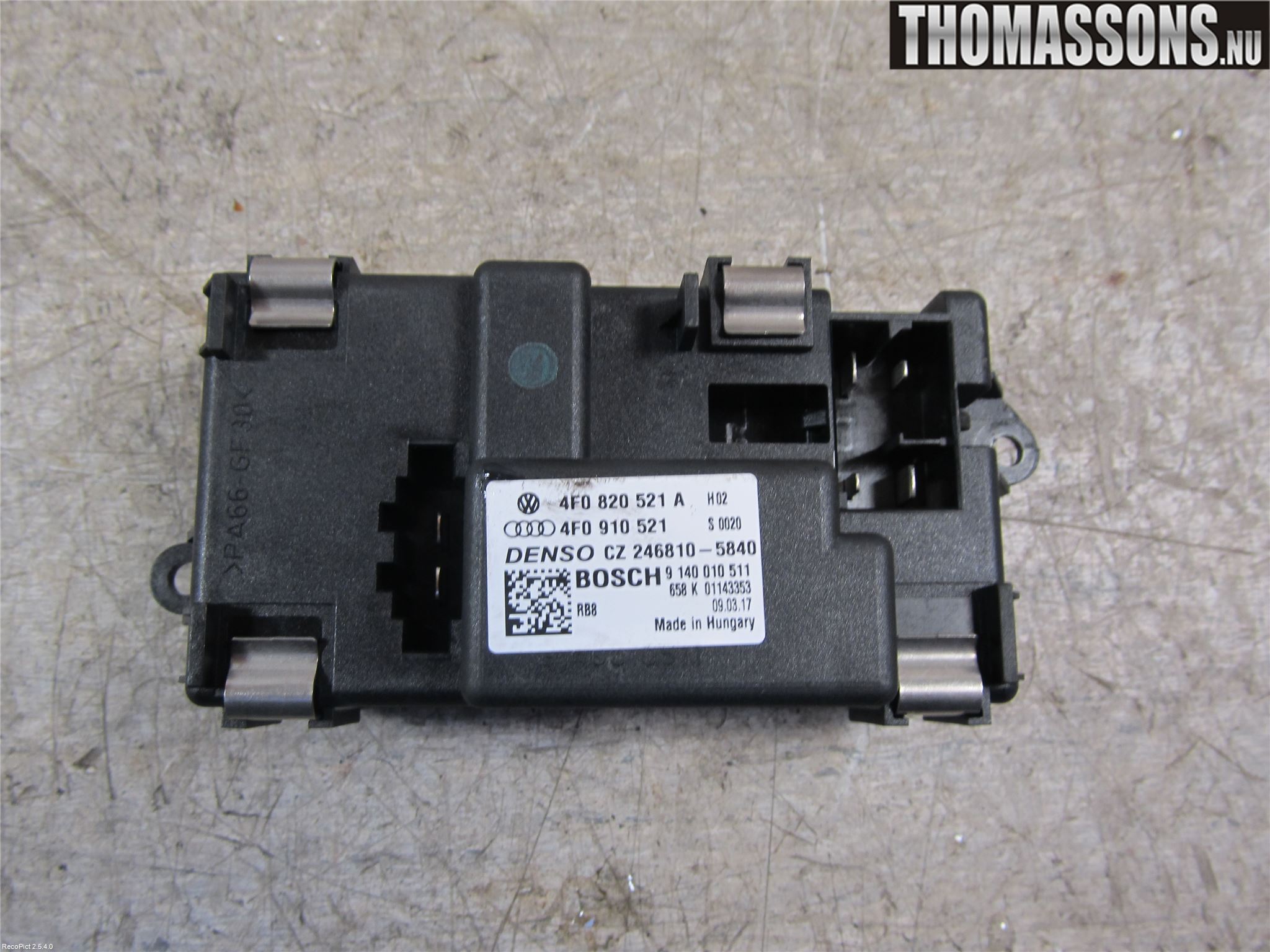 Audi A6/S6     05-11 Värmefläktsmotstånd