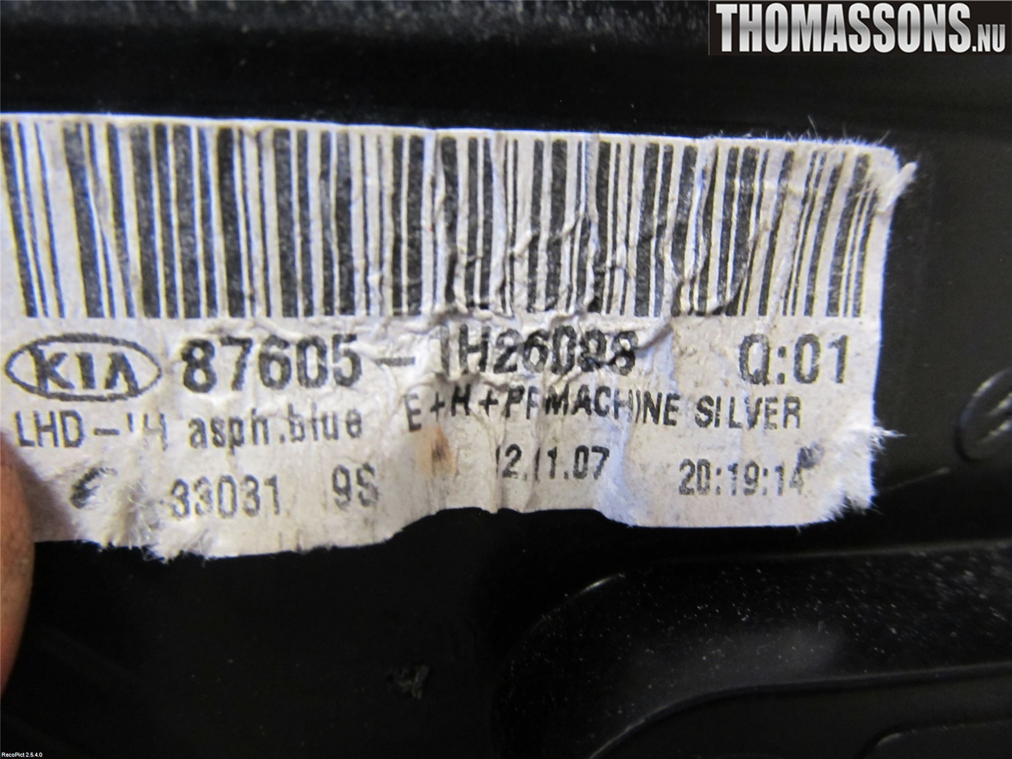 Kia CEED 06-12 Spegel Yttre El Vä