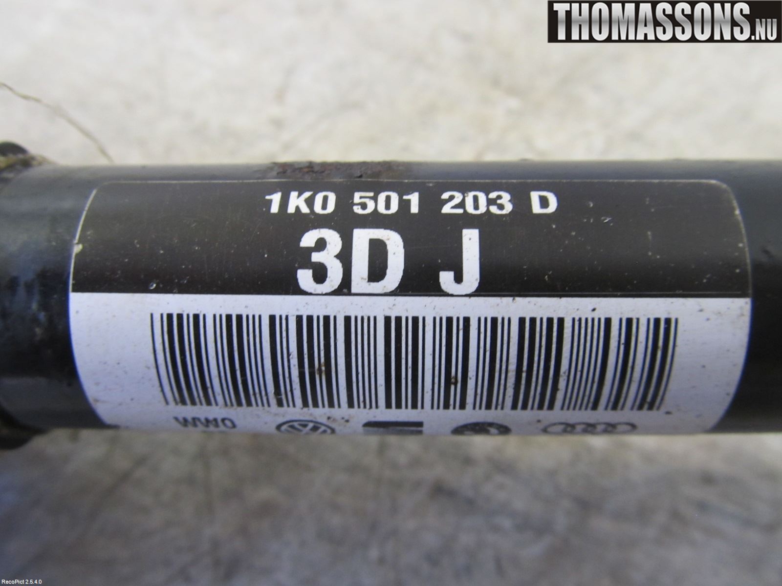 Volkswagen VW TIGUAN 07-16 Drivaxel Bak Vänster