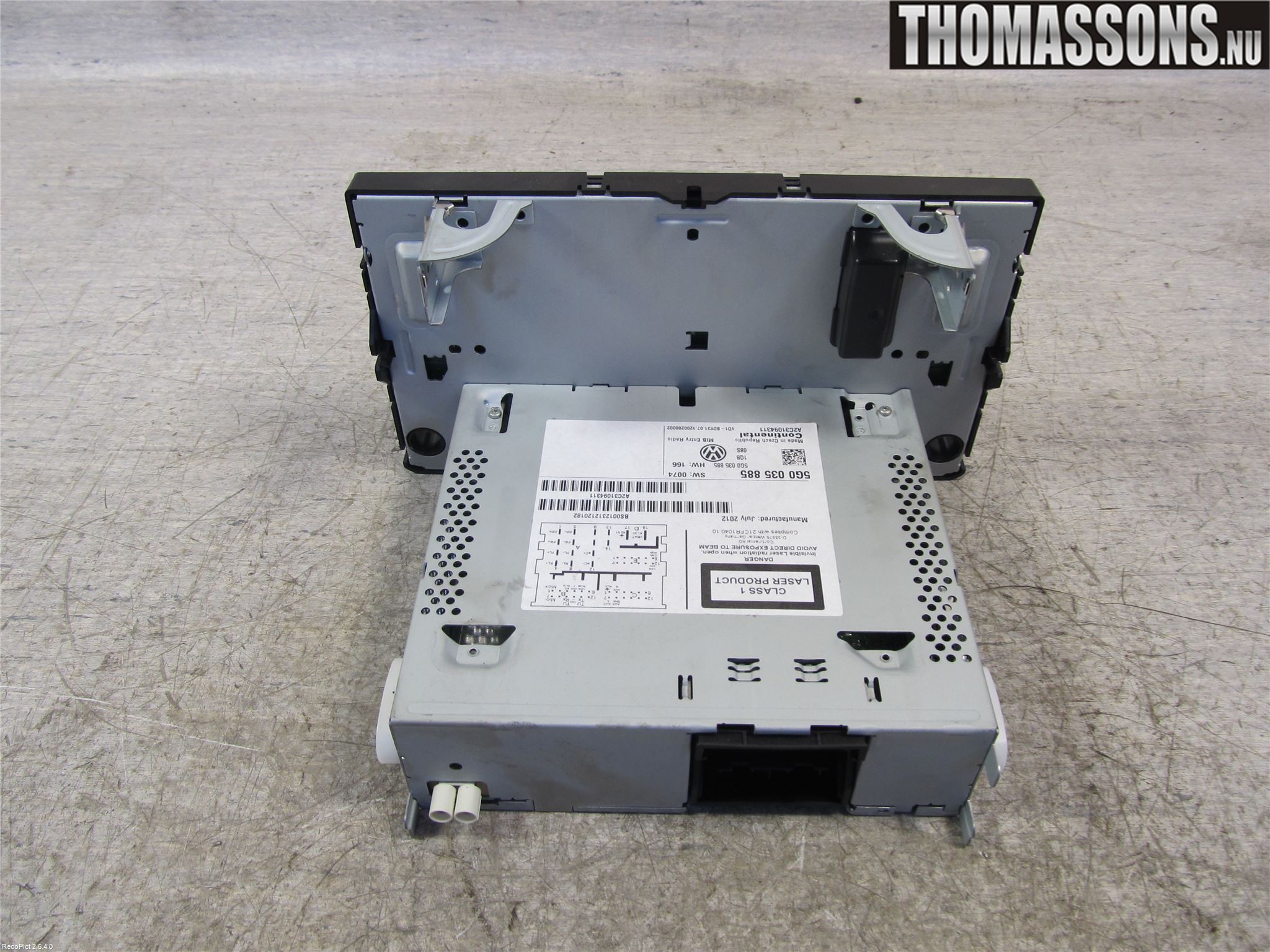 Volkswagen VW GOLF / E-GOLF VII 13-20 Cd Radio - Multimediapanel