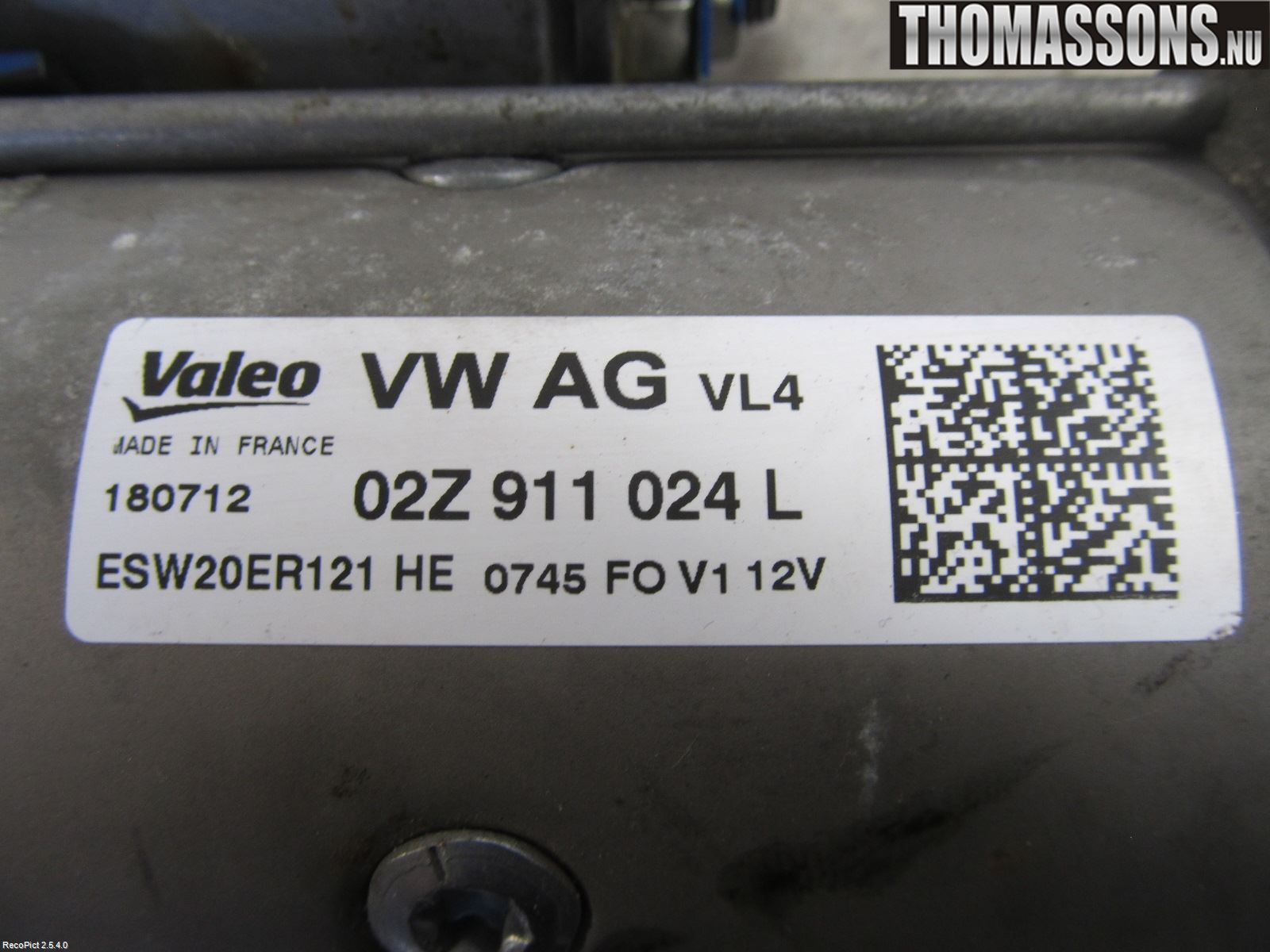 Volkswagen VW GOLF / E-GOLF VII 13-20 Startmotor Diesel