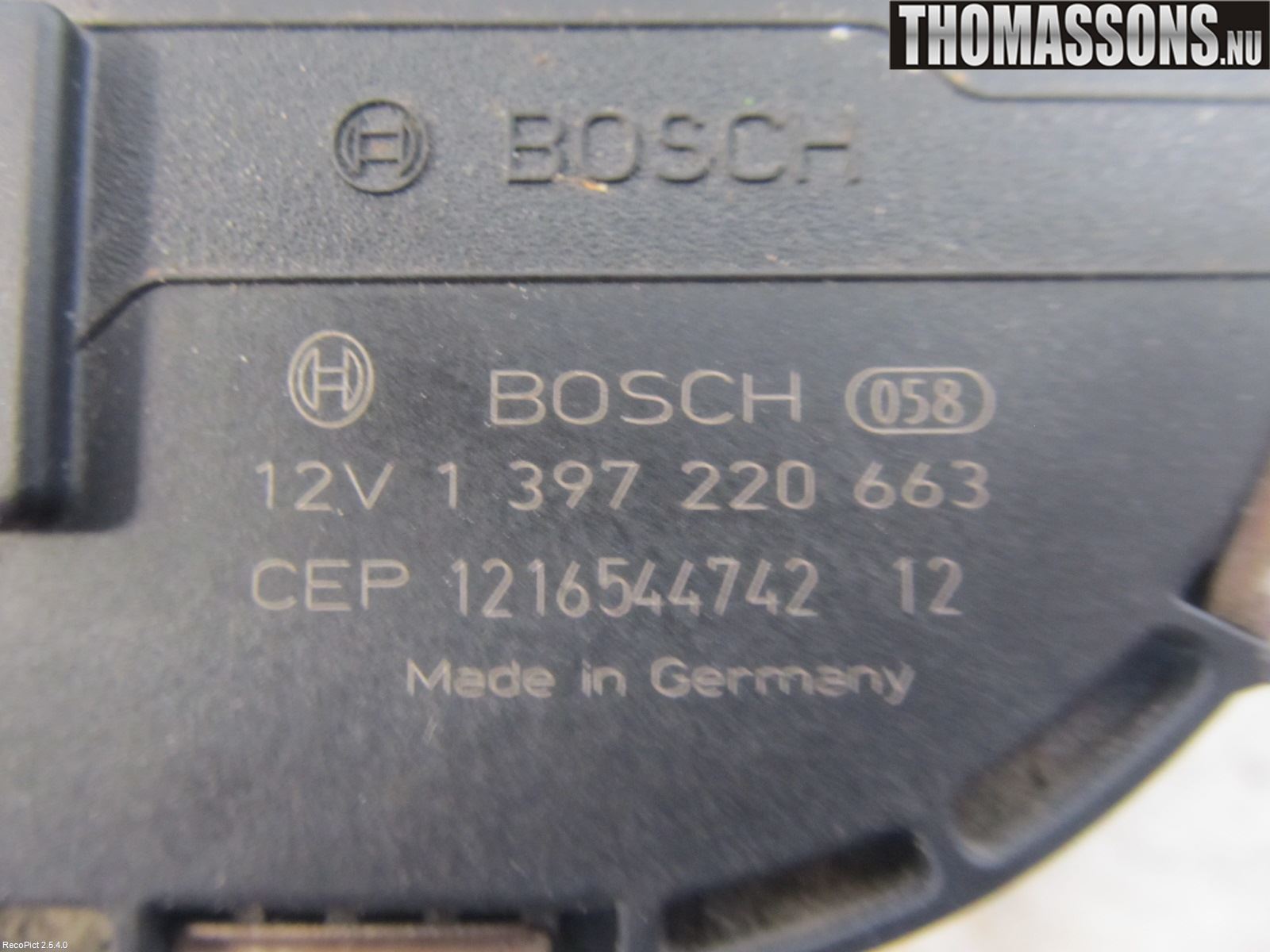 Volkswagen VW GOLF / E-GOLF VII 13-20 Torkarmotor Vindruta