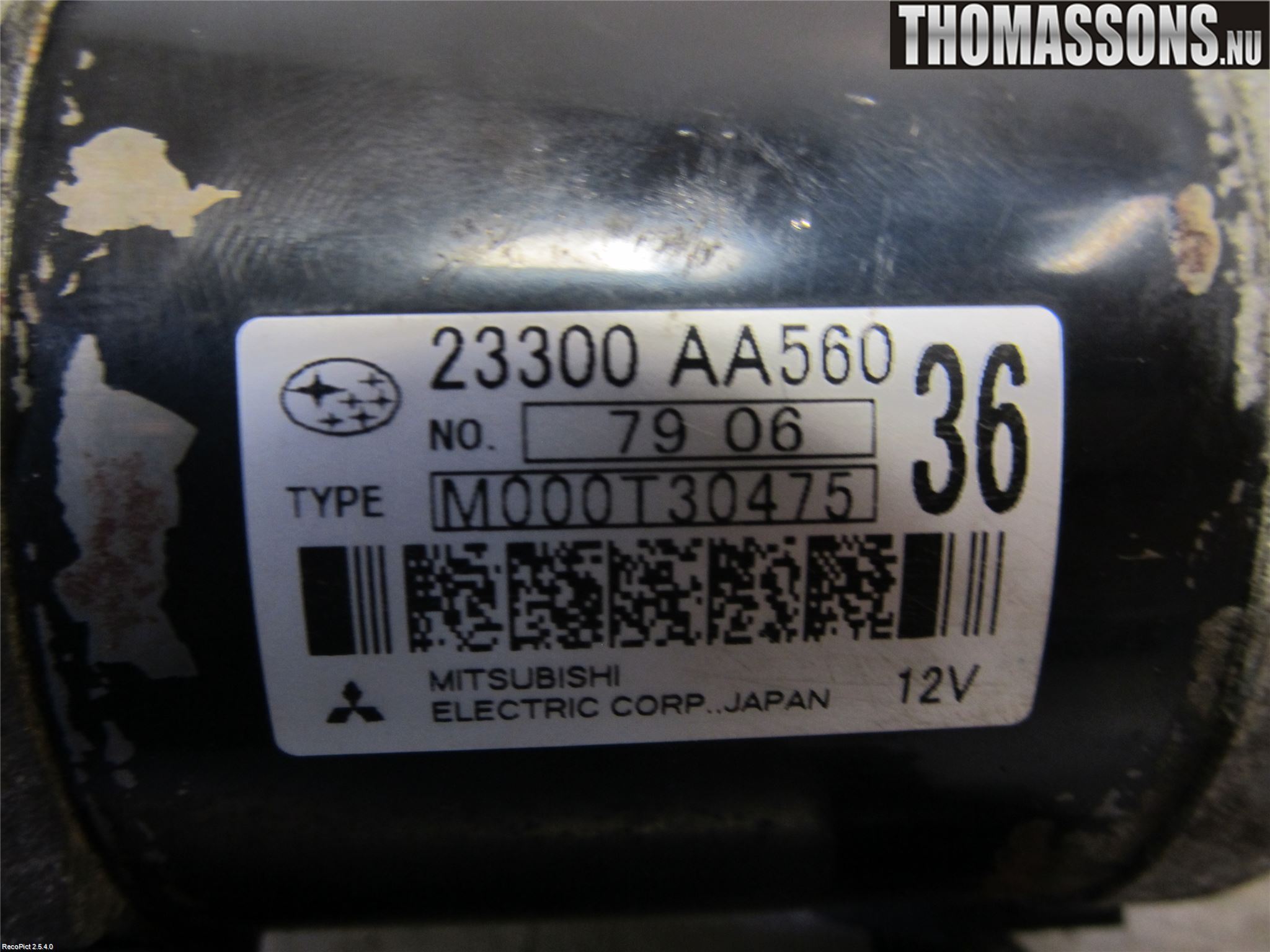 Subaru IMPREZA III 08-11 Startmotor