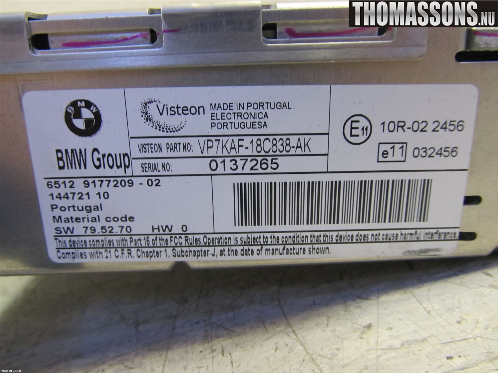 BMW 1 E87/81 5D/3D 03-11 Cd Radio - Multimediapanel