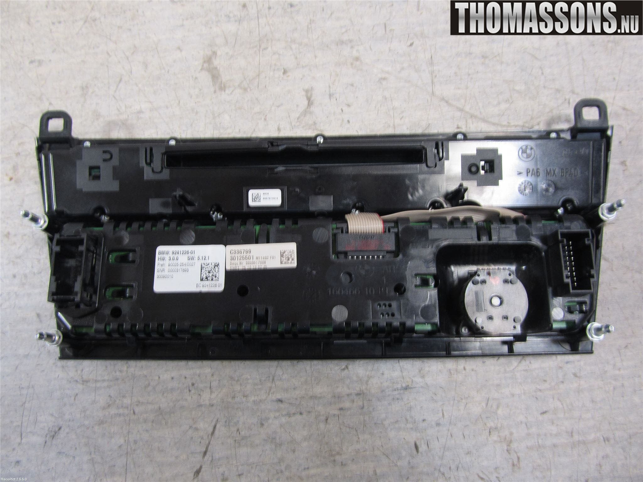 BMW 7 F01/02/03/04 09-15 Värmereglage