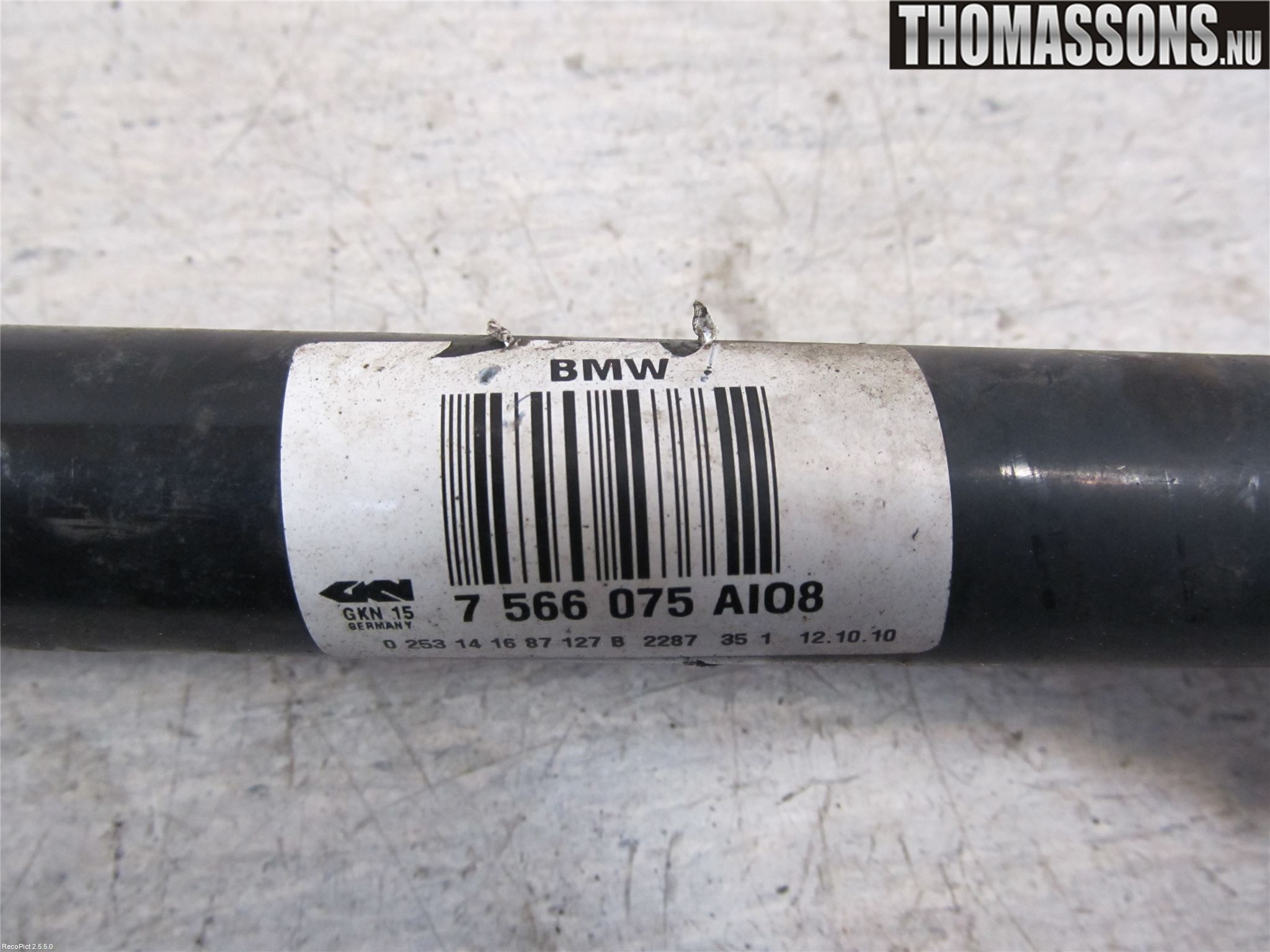 BMW 7 F01/02/03/04 09-15 Drivaxel Bak Vänster