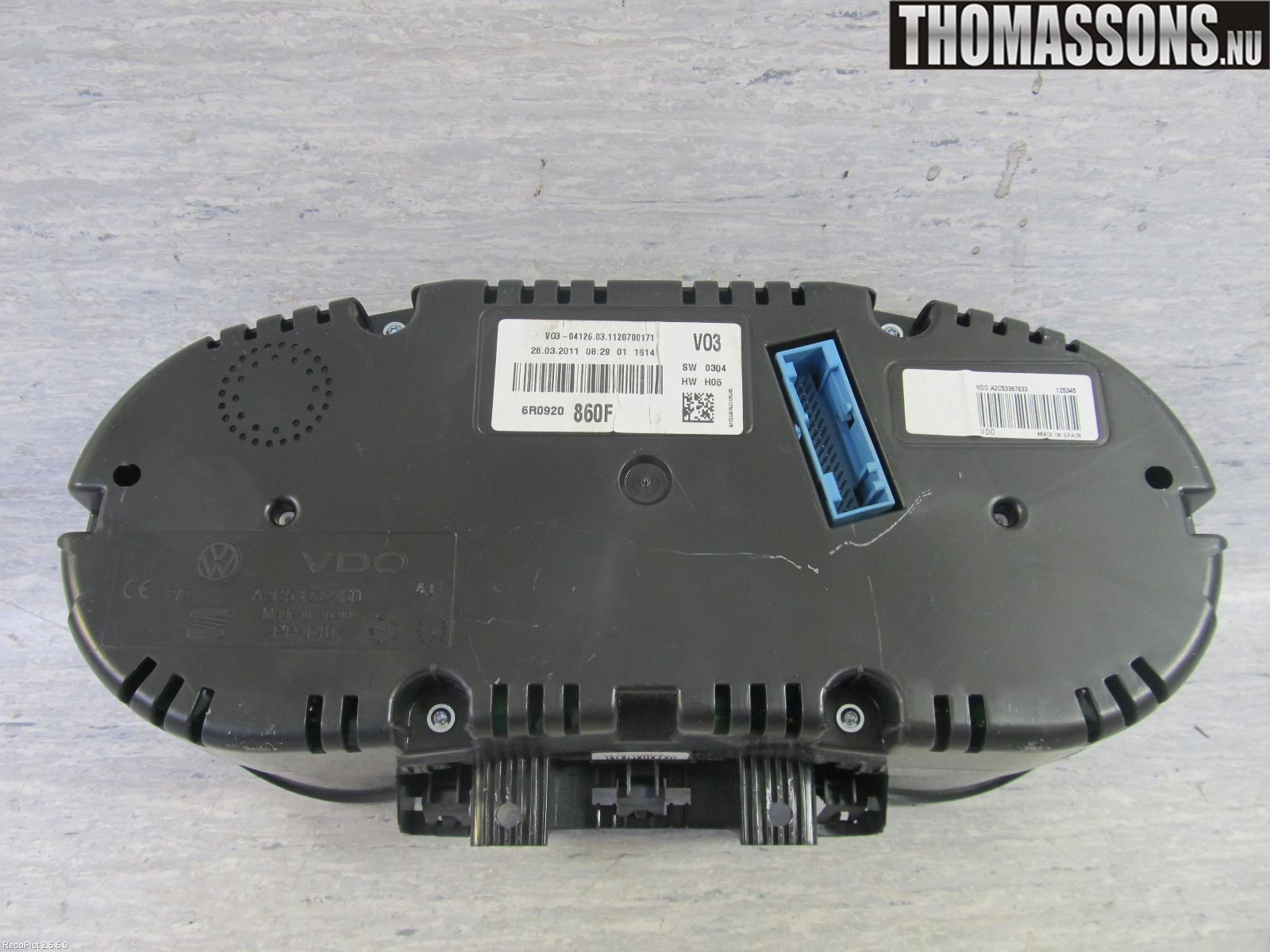 Volkswagen VW POLO 10-17 Instrument Komb