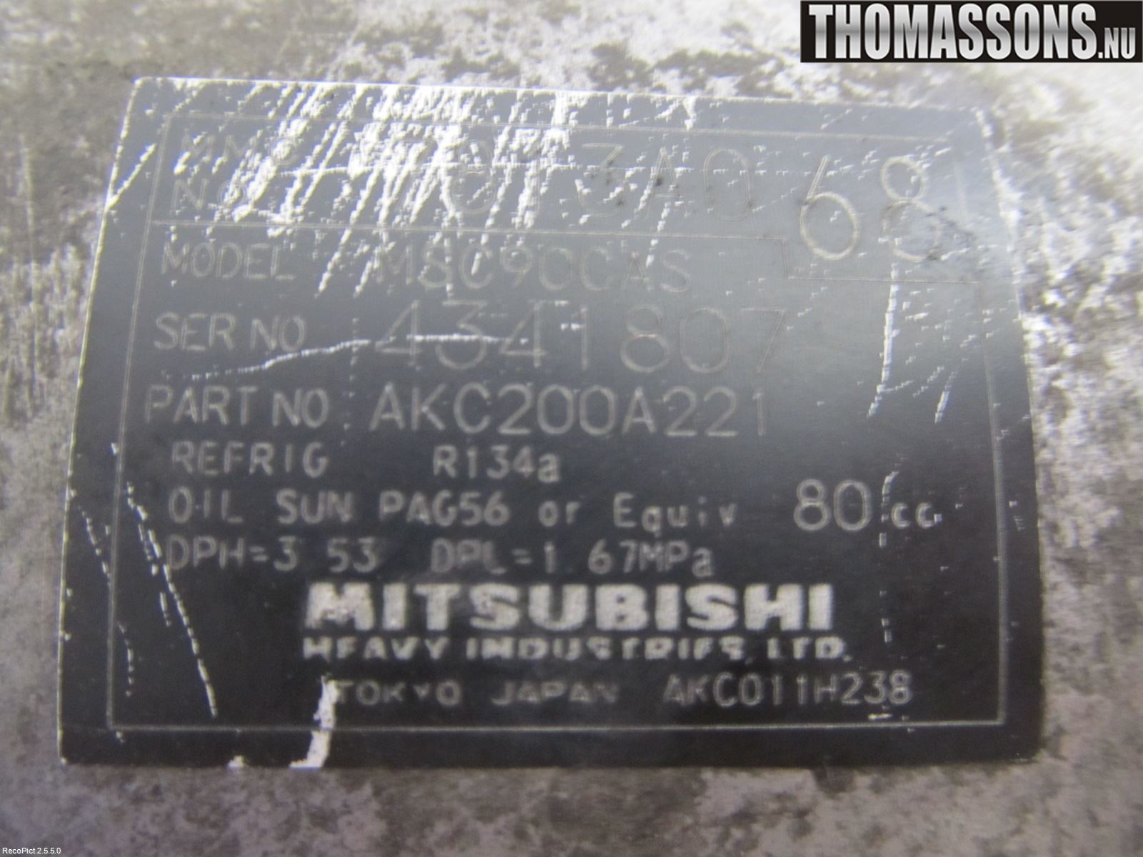 Mitsubishi LANCER 07-14 Ac Kompressor