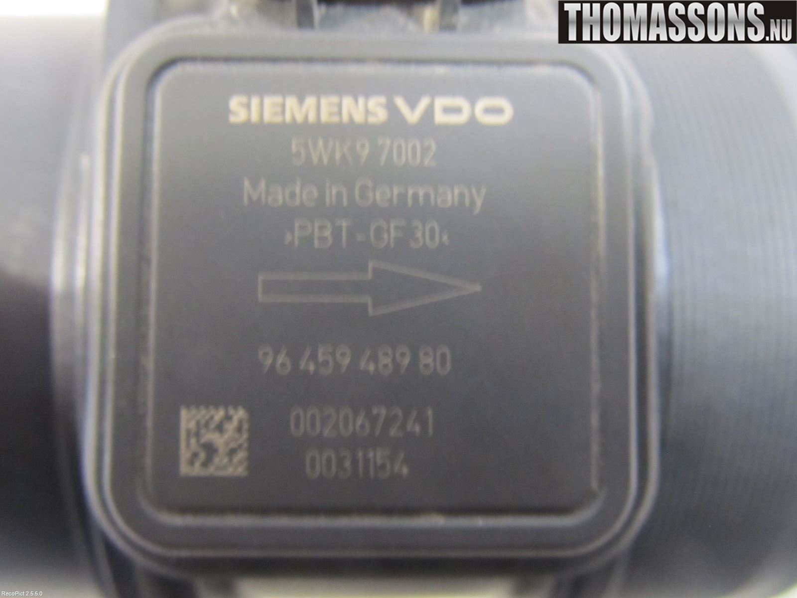 Peugeot 407 Injluftmassamätare