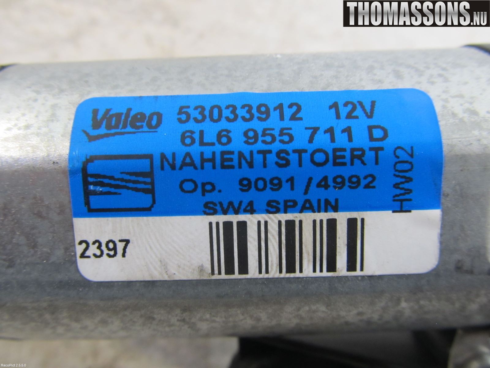 Seat IBIZA III 06-08 Torkarmotor Baklucka