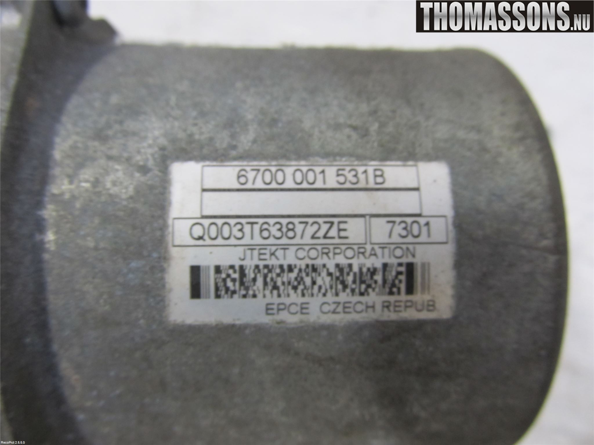 Peugeot 207 Styrväxel Servo -Snäcka